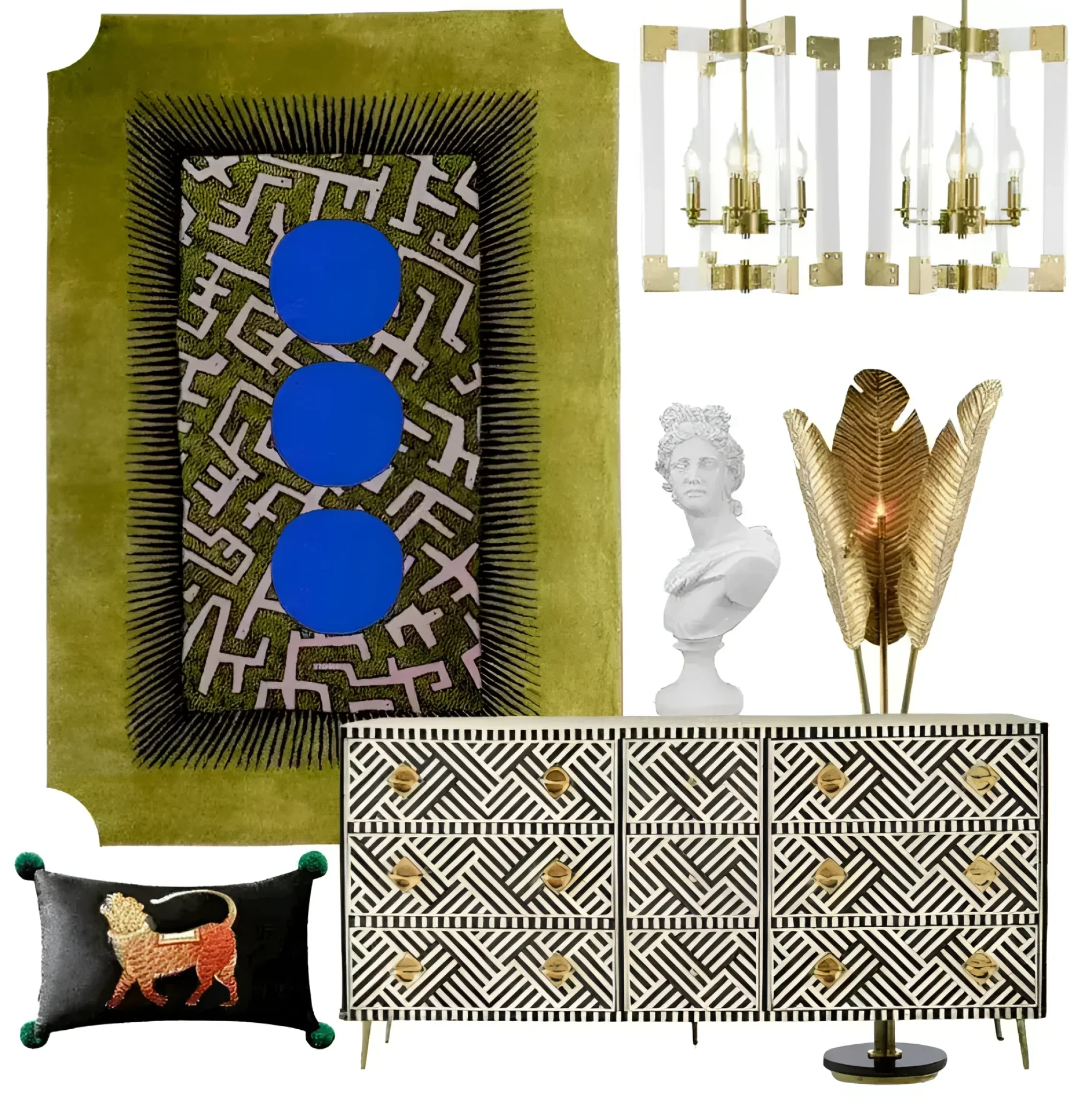 Edged Valley of the Suns Hand Tufted Wool Rug - Chartreuse - Image 7