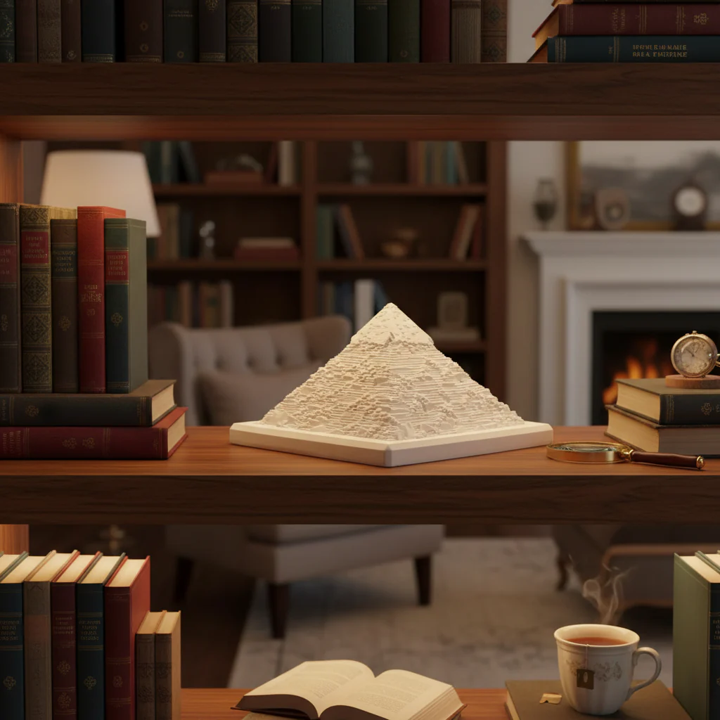 Egyptian Pyramid Plaster Micro-Landscape Ornament - Image 2