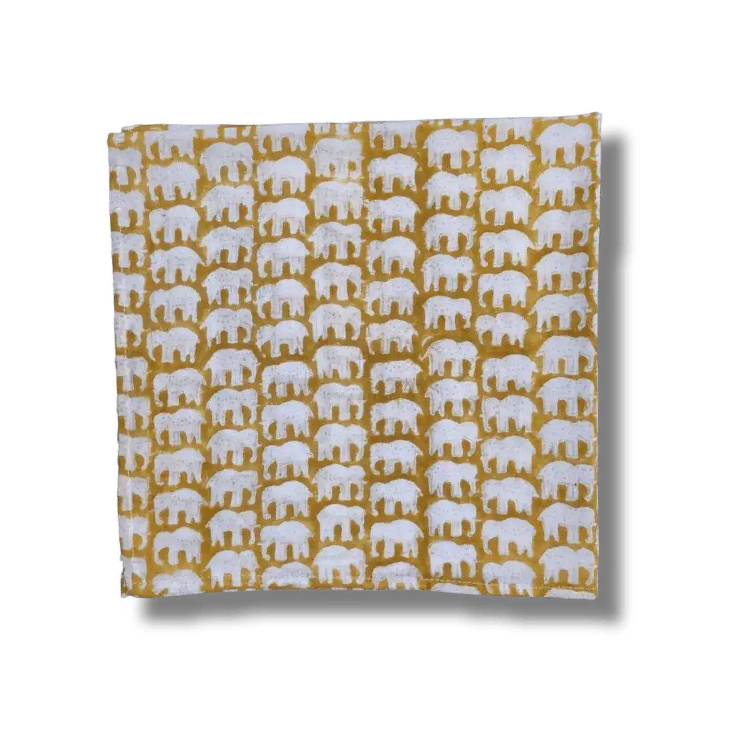 Elephant Block Printed Cotton Napkins - Image 2