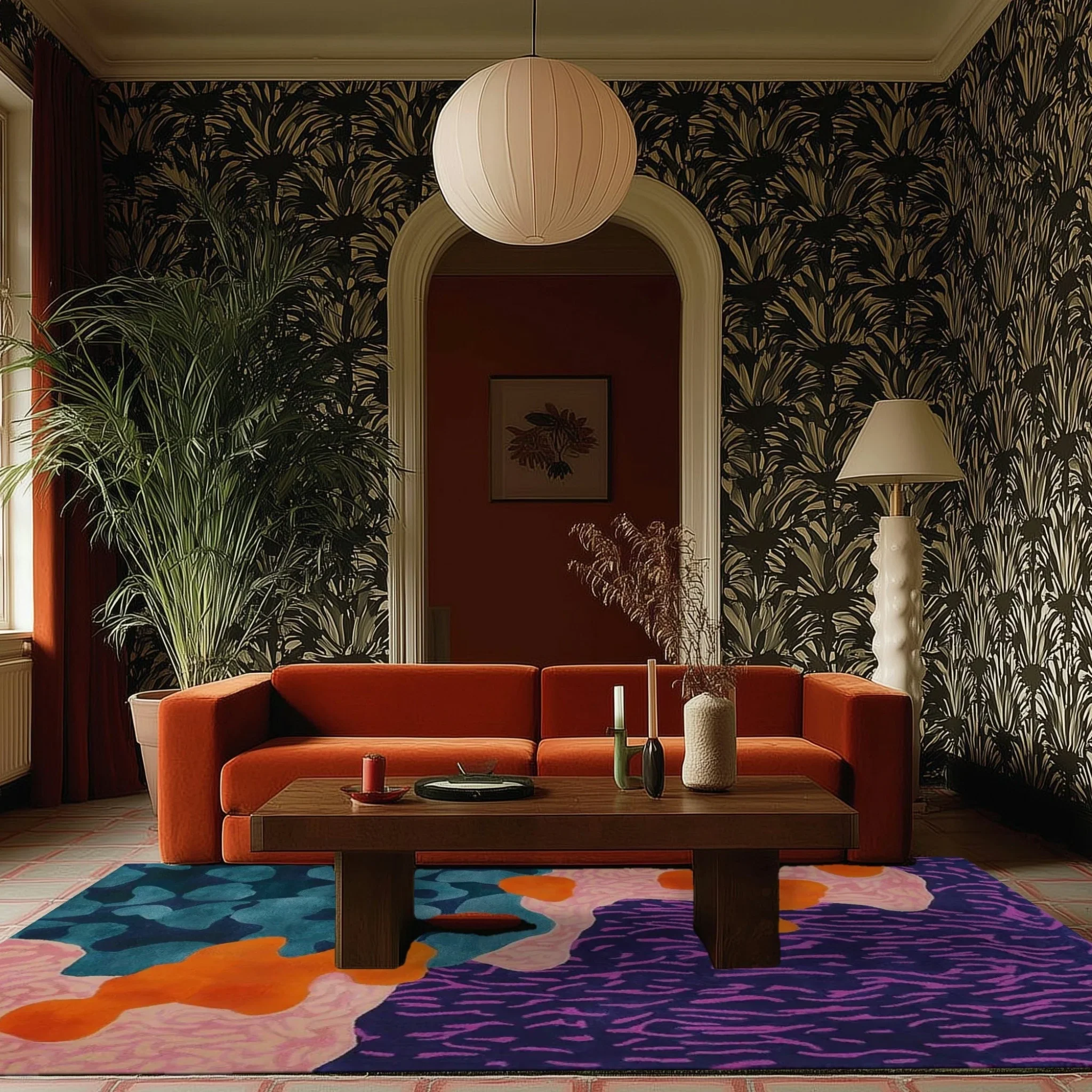 Ember Horizon Fusion Hand Tufted Wool Rug - Image 3