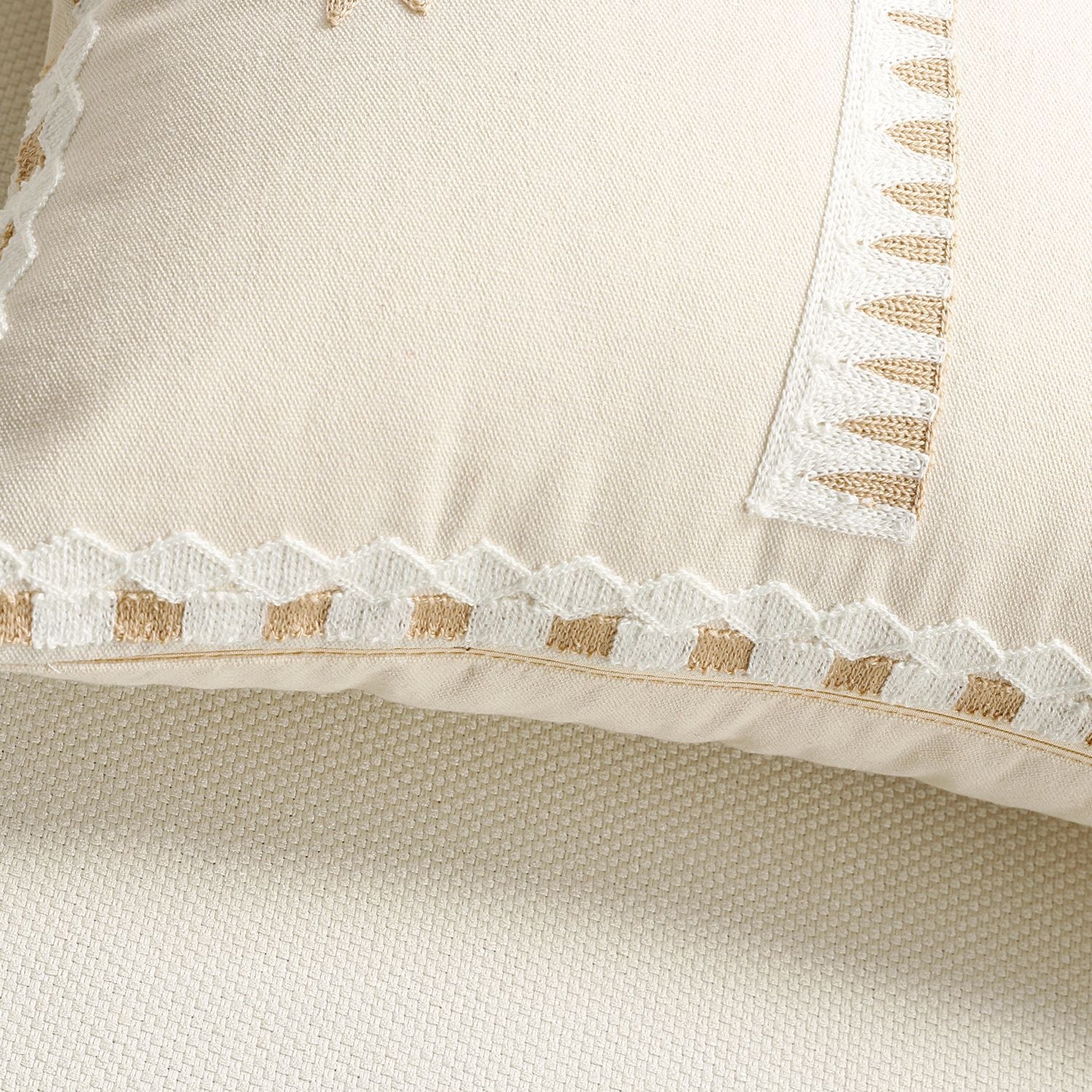 Embroidered Coconut Tree Throw Pillow Cover - Image 9