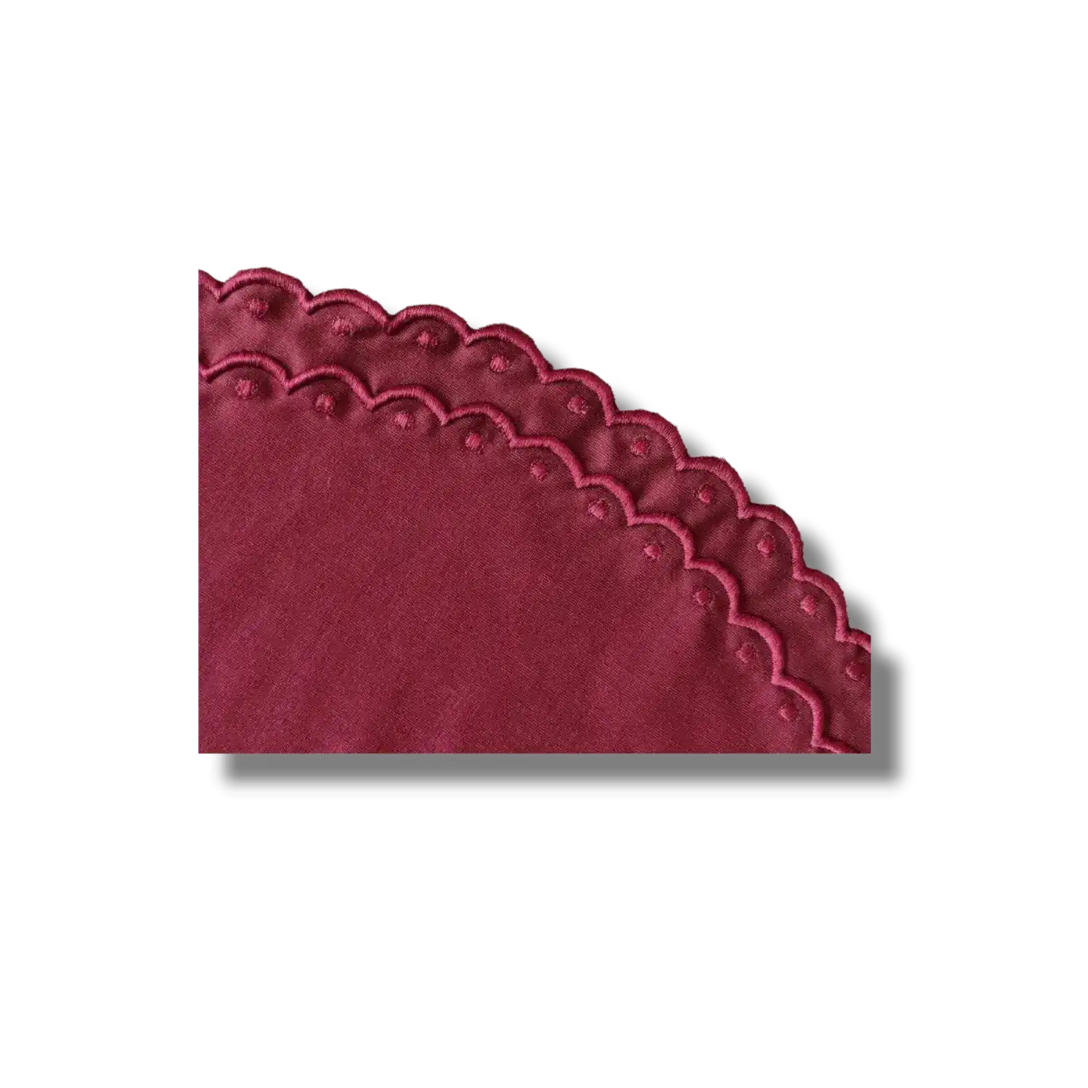 Embroidered Scalloped Round Biodegradable Napkins - Image 5
