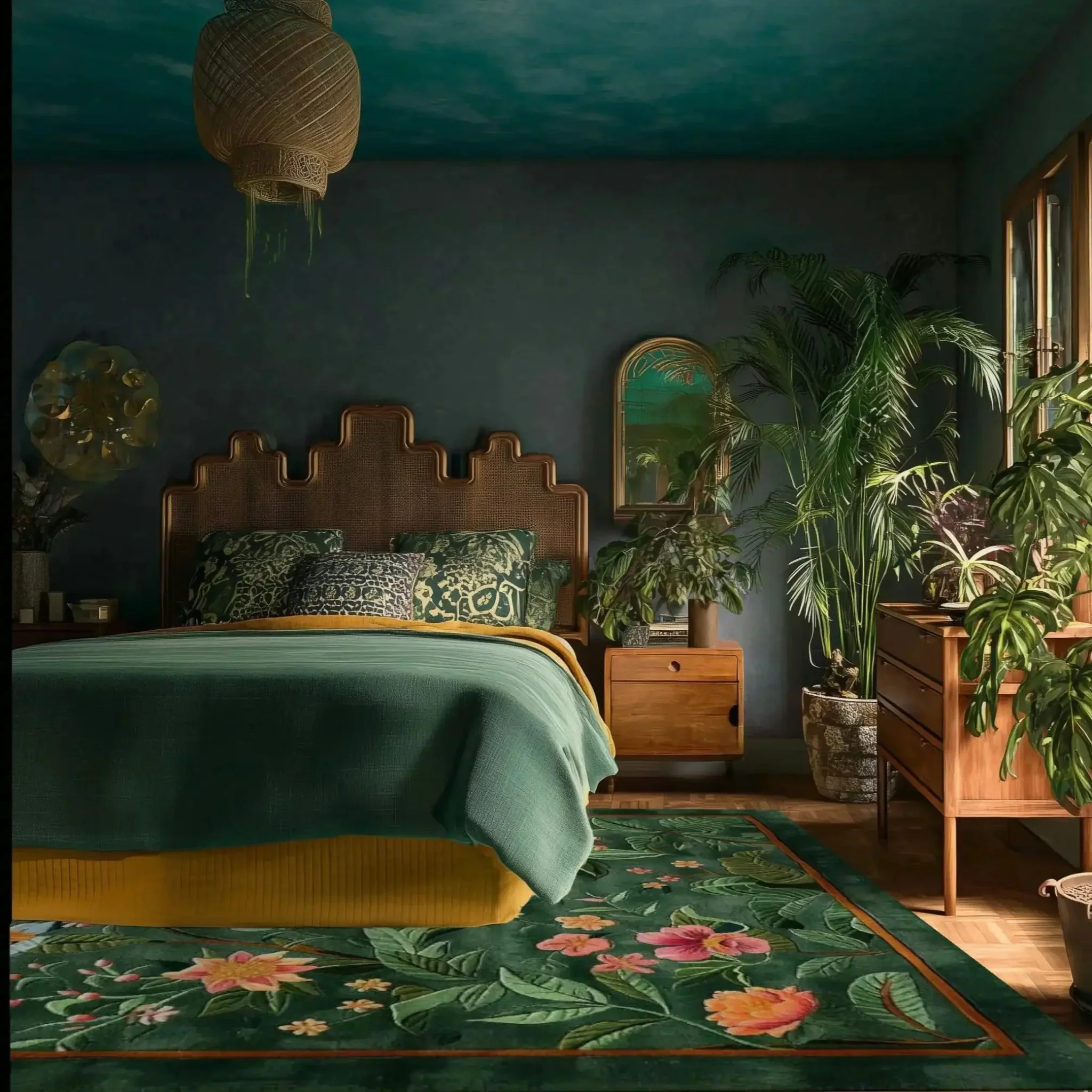 Emerald Garden Hand Tufted Rug - Image 3