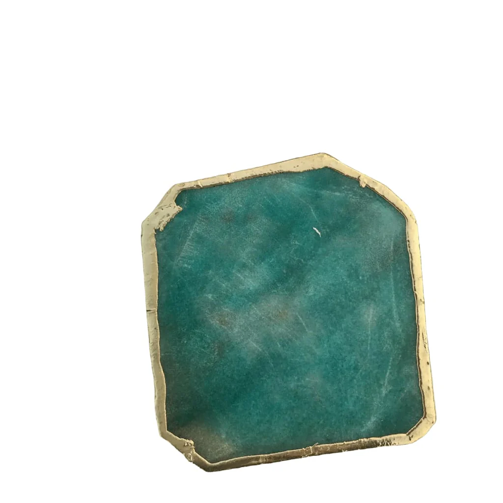 Emerald Green Agate Aventurine Coaster Set of 4 - Image 4