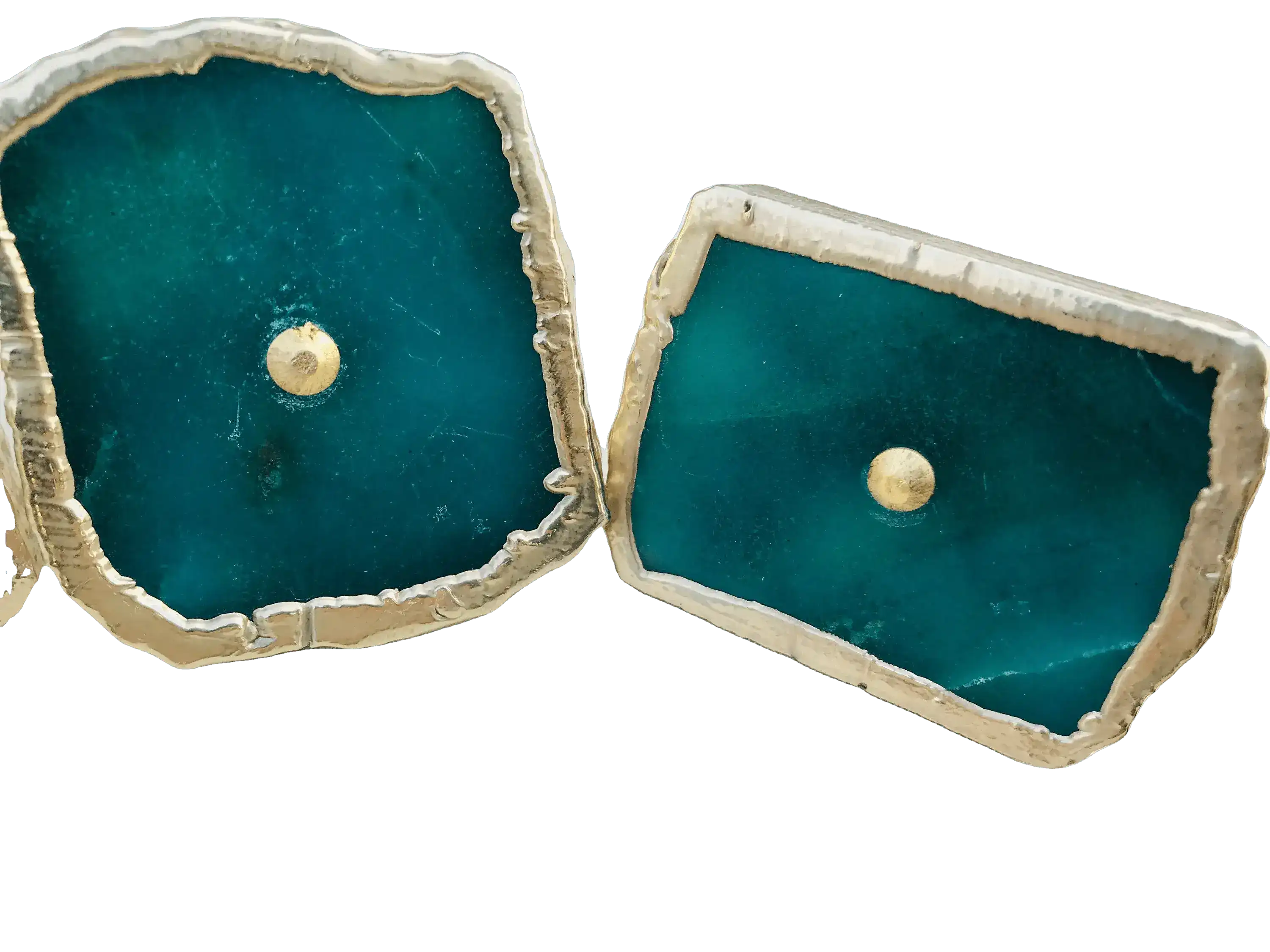 Emerald Green Agate Cabinet Door Pull Handle - Set of 6 - Image 4