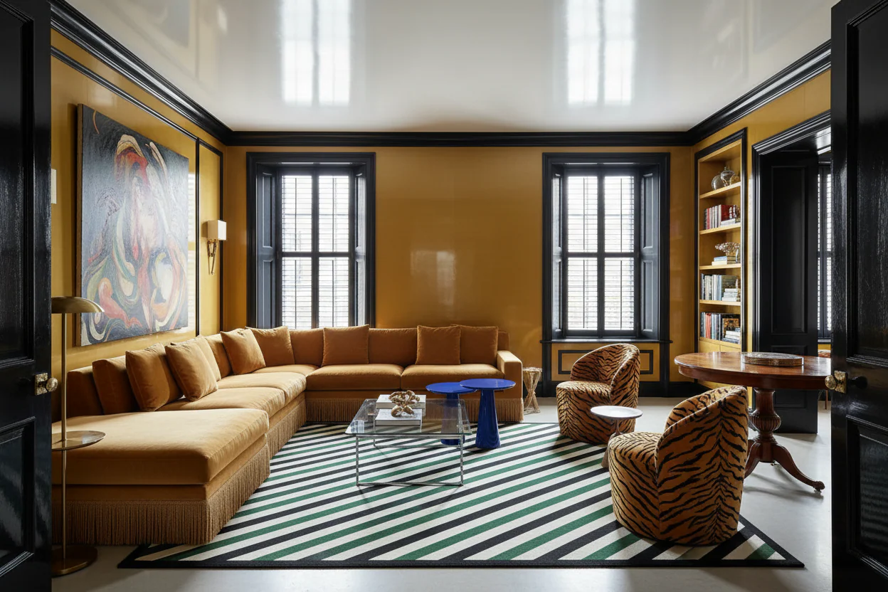 Envelop Stripes Hand Tufted Wool Rug - Image 3