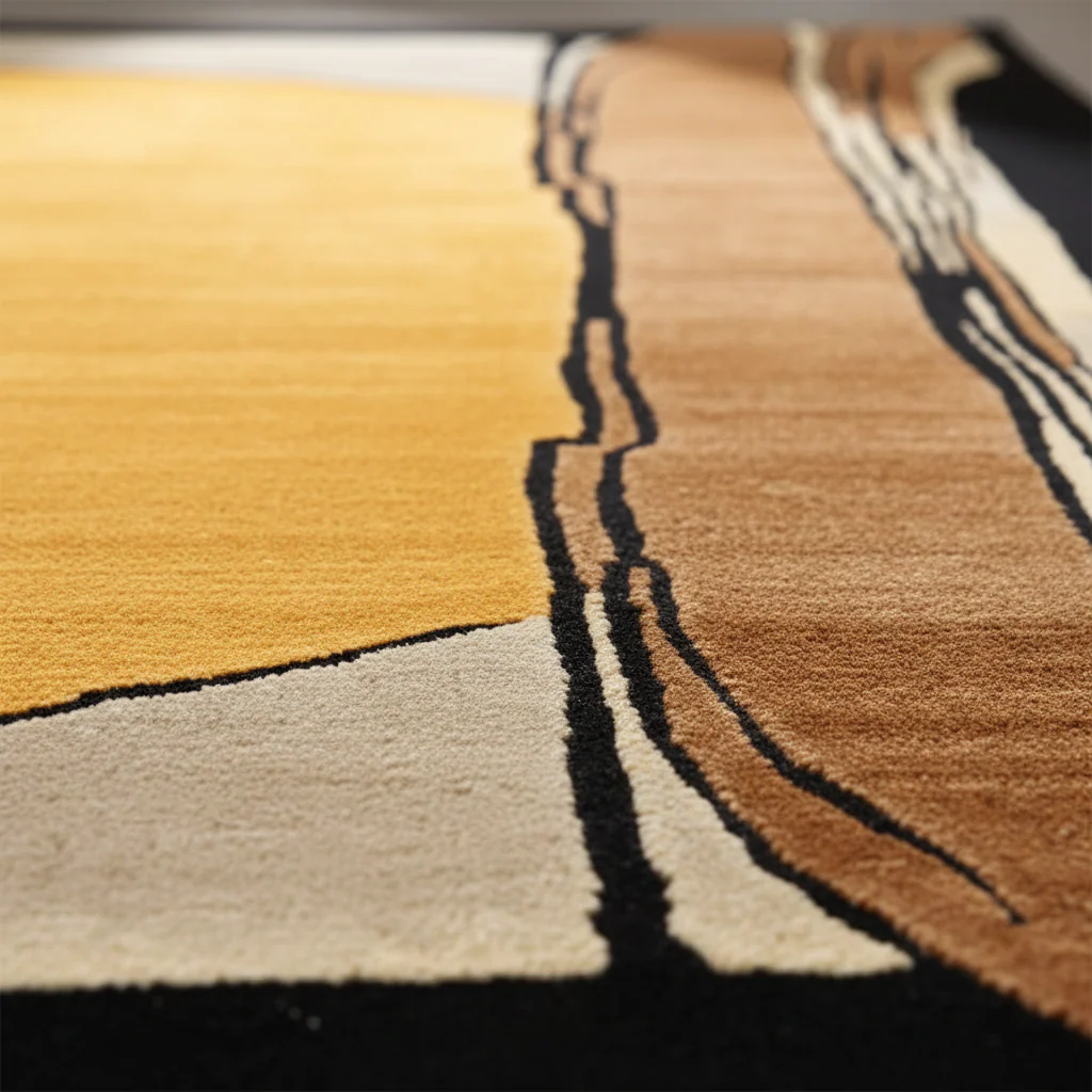 Erosion Pattern Poem Hand Tufted Rug - Image 3