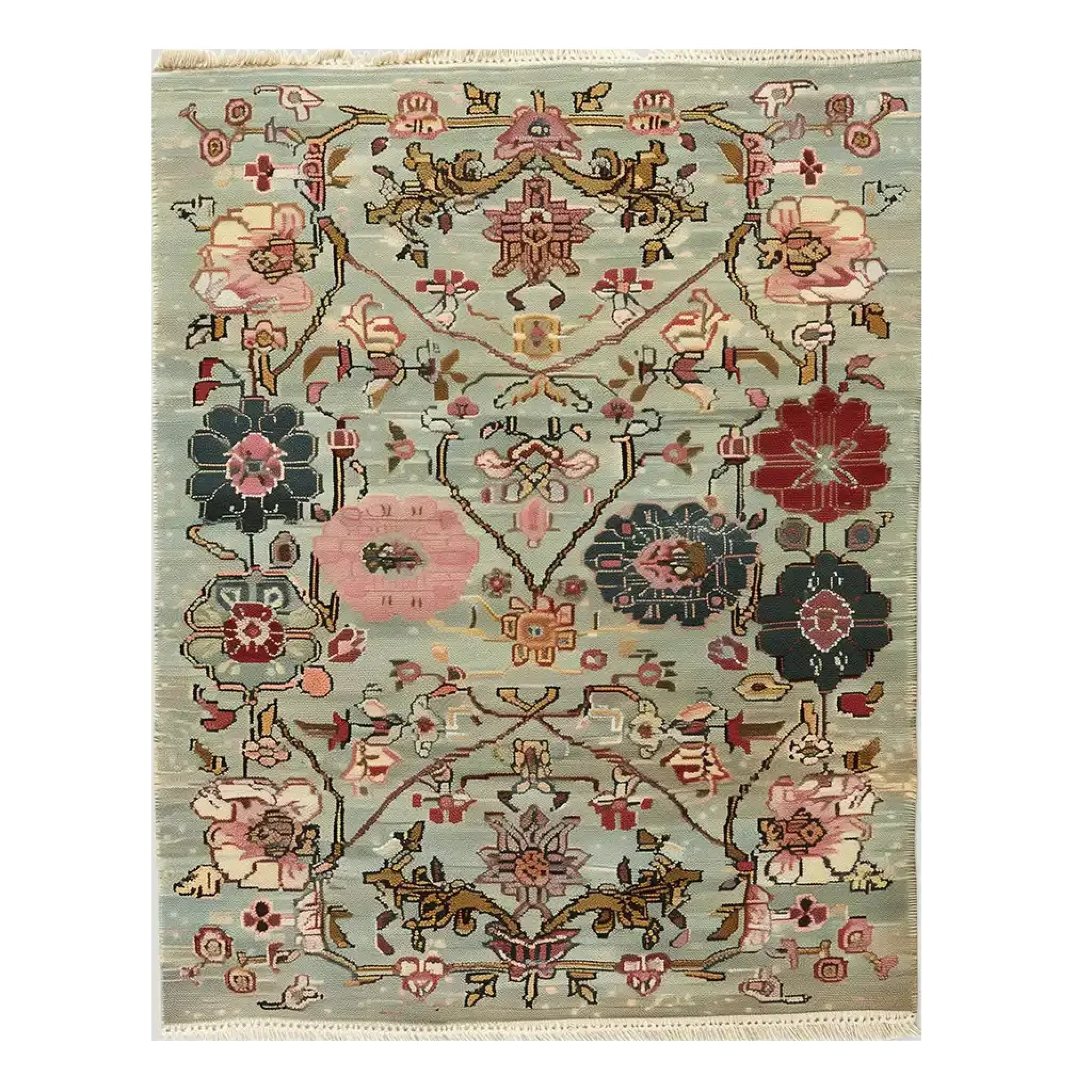 Eternal Bloom Knotted Wool Rug