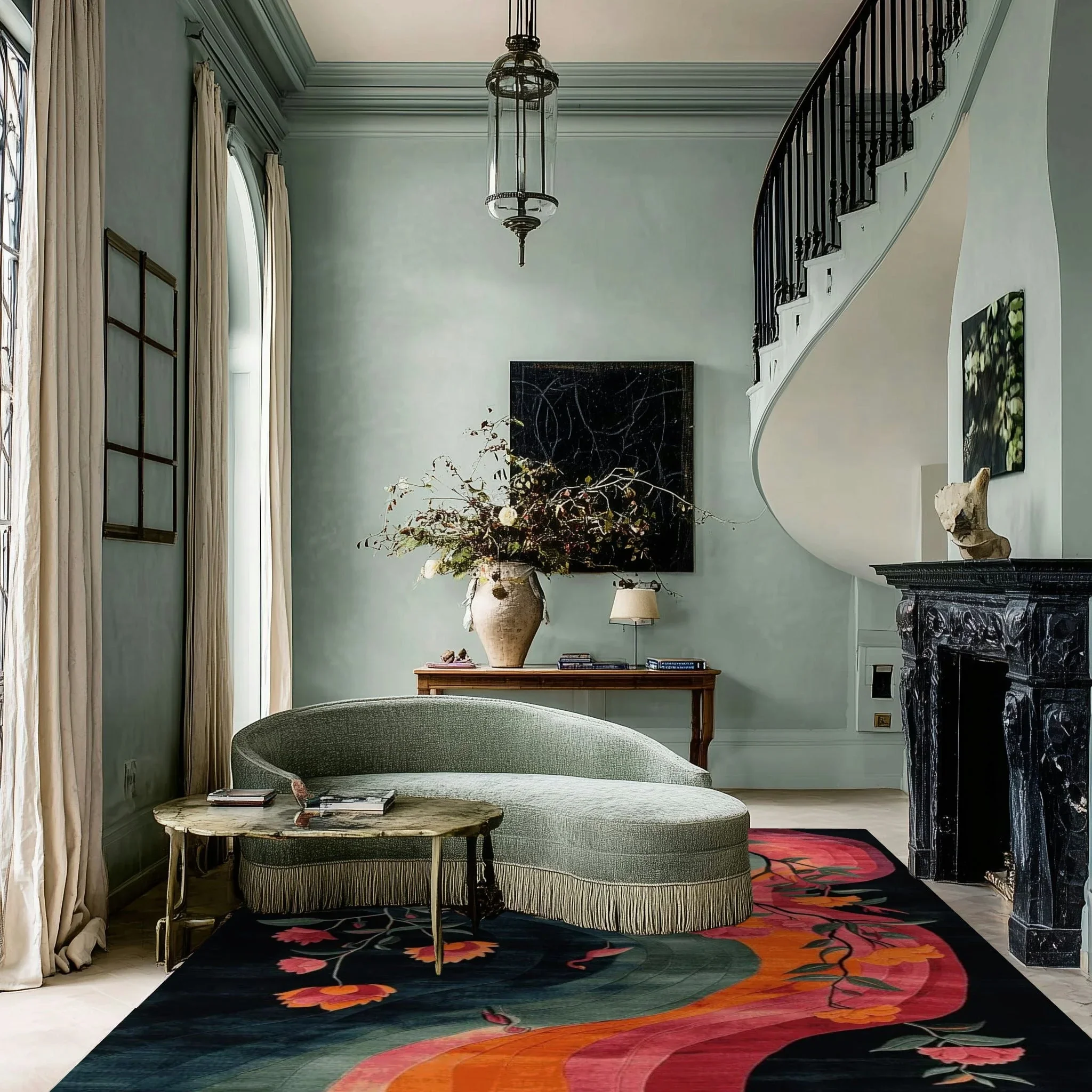 Ethereal River Dream Hand Tufted Rug - Image 4