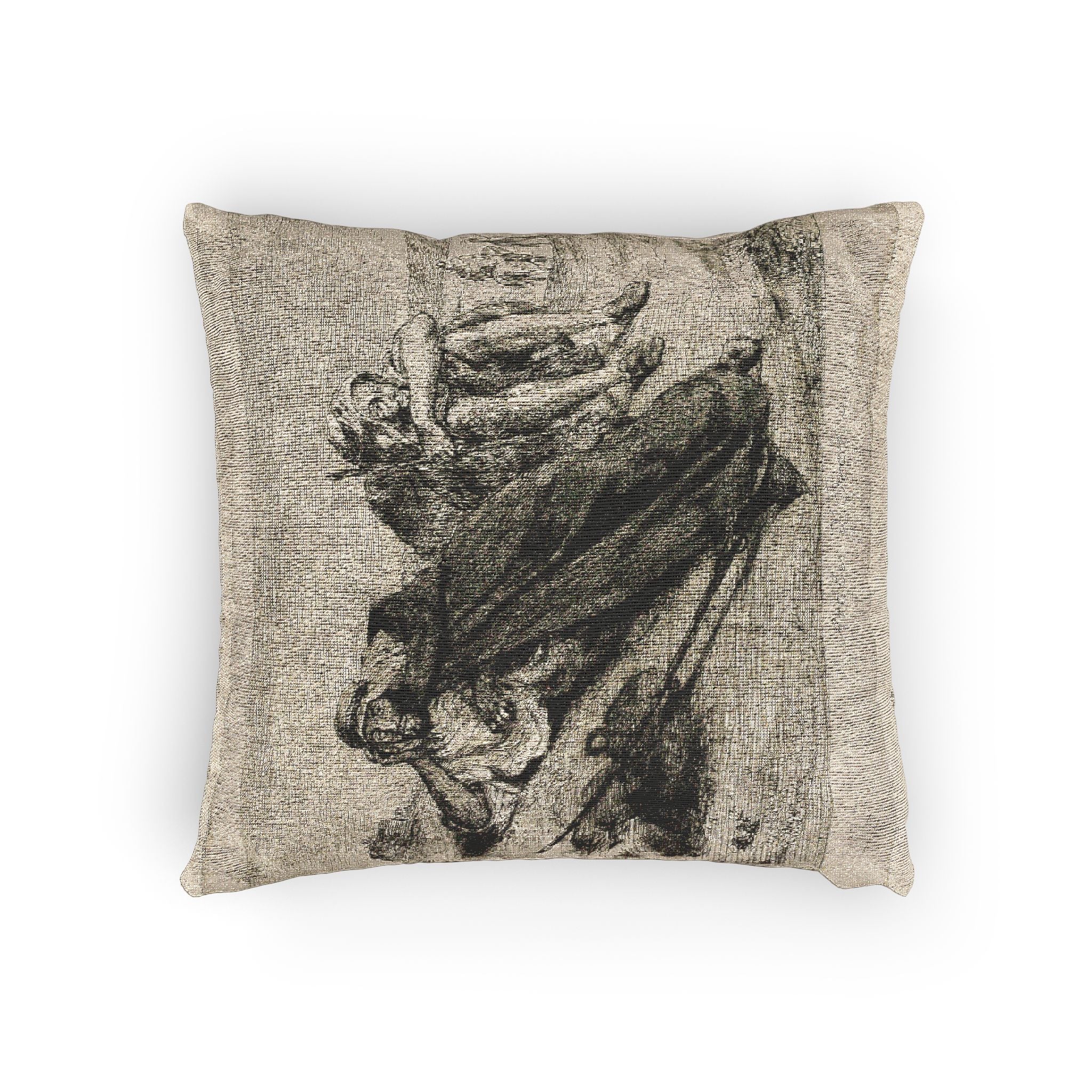 Eugène Delacroix - Arabs of Oran | Woven Pillow - Image 4