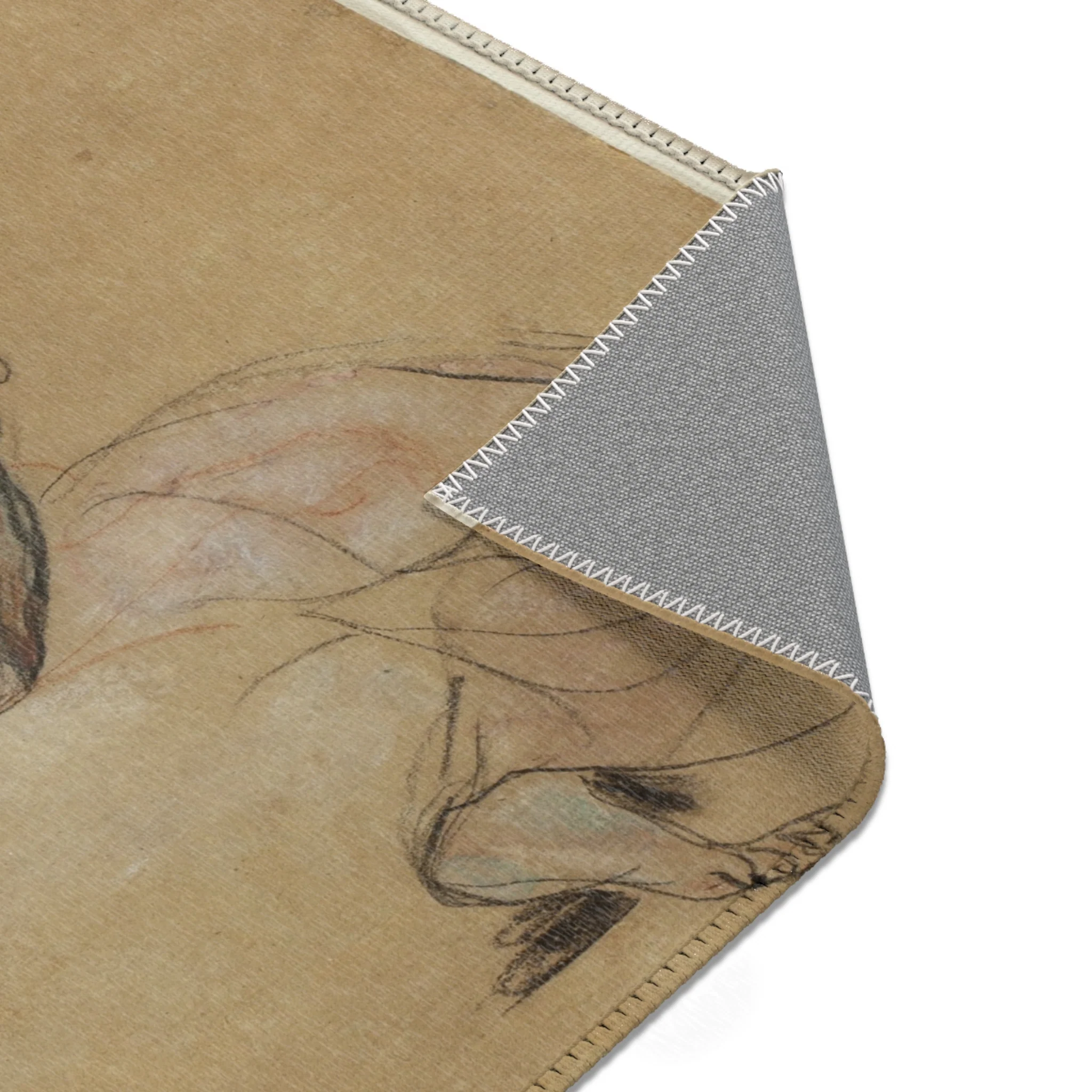 Eugène Delacroix - Crouching Woman | Area Rug - Image 13