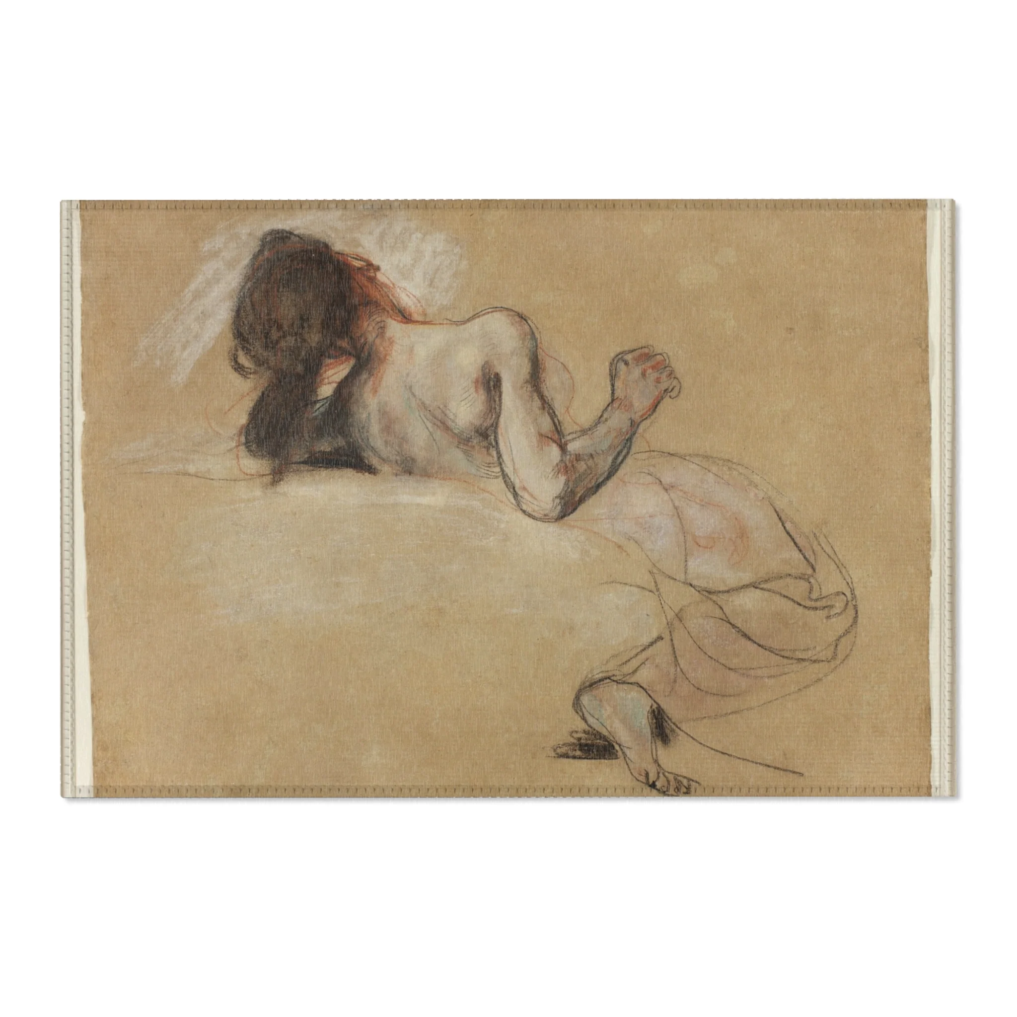 Eugène Delacroix - Crouching Woman | Area Rug - Image 4