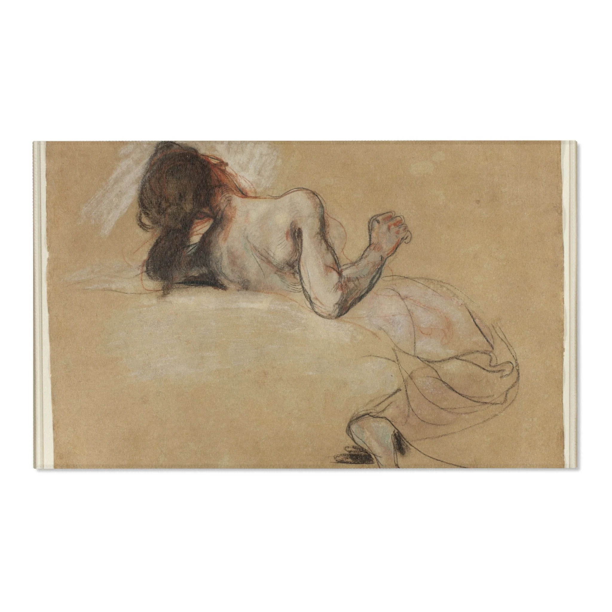 Eugène Delacroix - Crouching Woman | Area Rug - Image 5