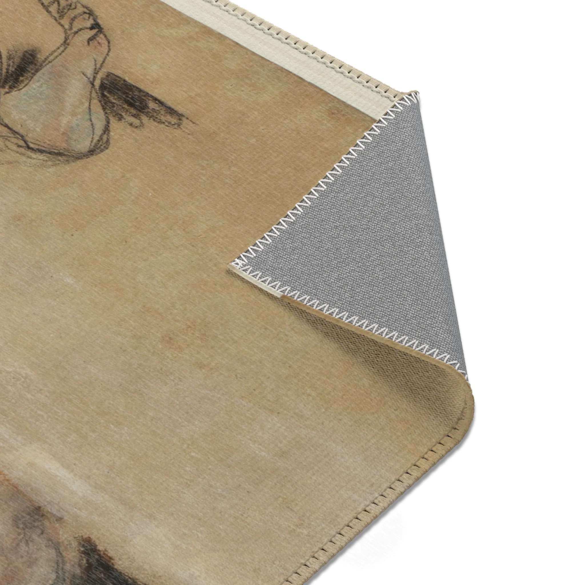 Eugène Delacroix - Crouching Woman | Area Rug - Image 7