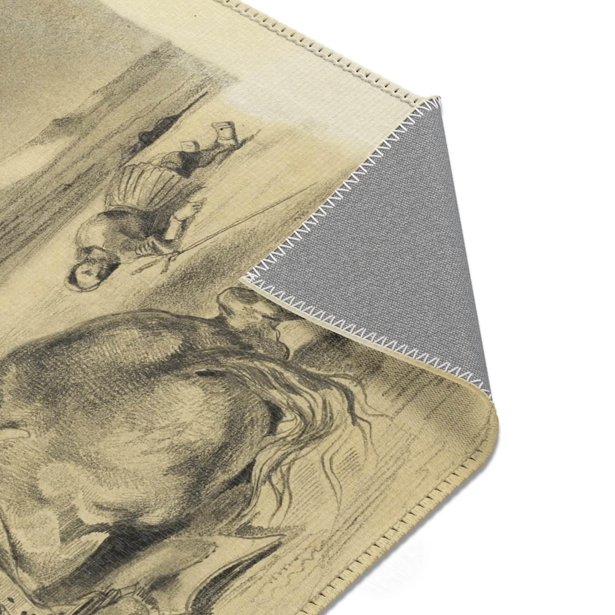 Eugène Delacroix - Fallen Horse and Dead Knight | Area Rug - Image 13