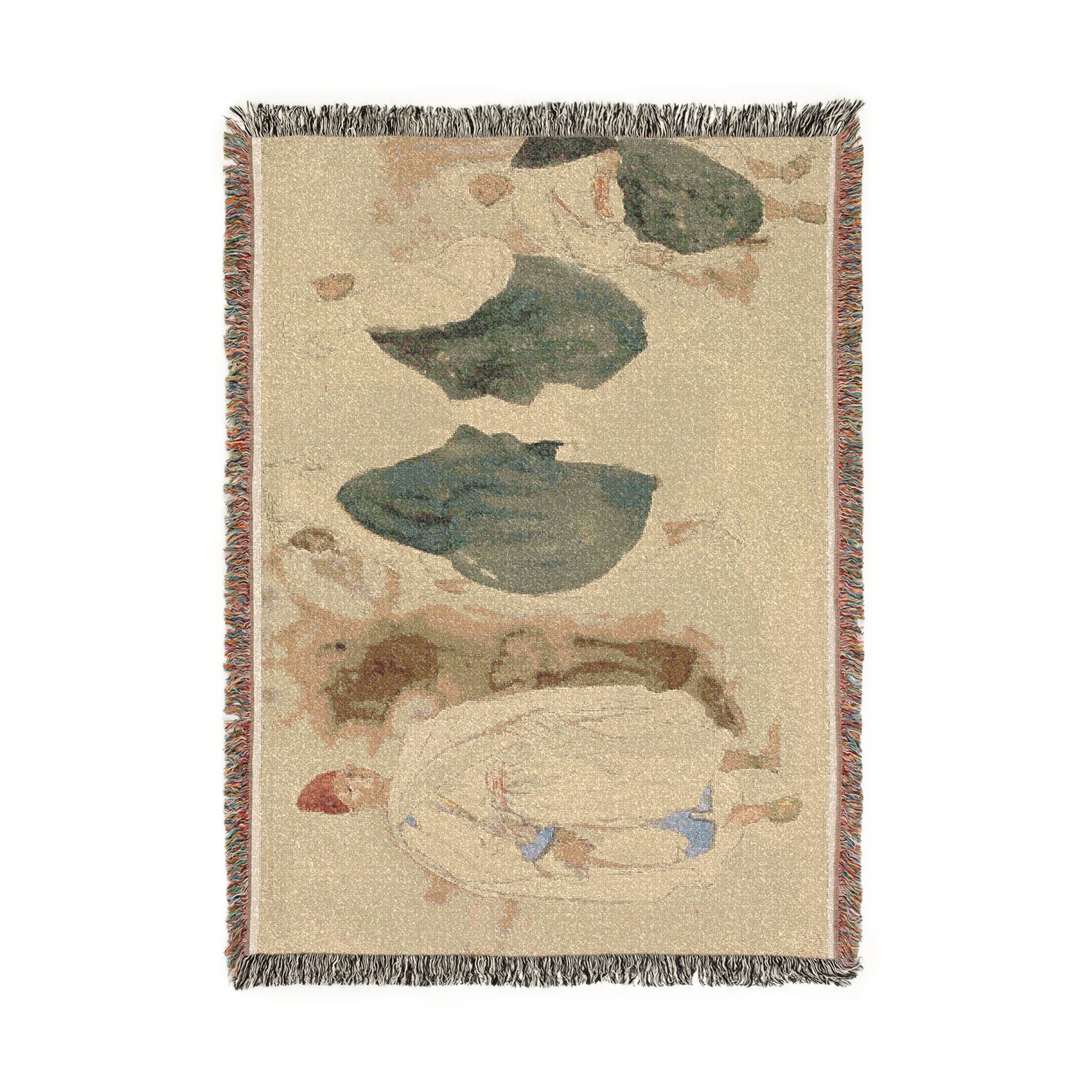 Eugène Delacroix - Four Sketches of Arab Men | Woven Tapestry Blanket - Image 6