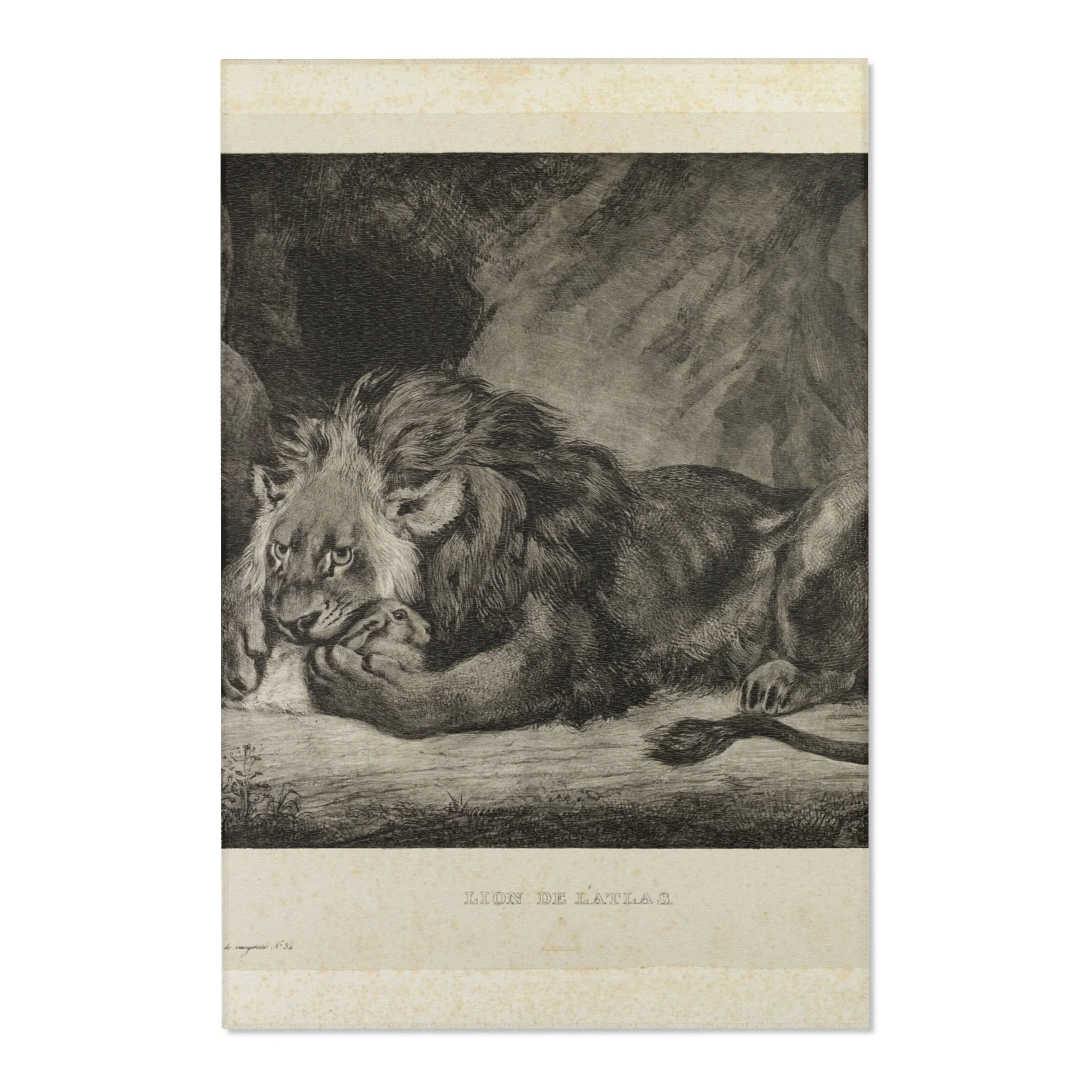 Eugène Delacroix - Lion of the Atlas Mountains | Area Rug - Image 3