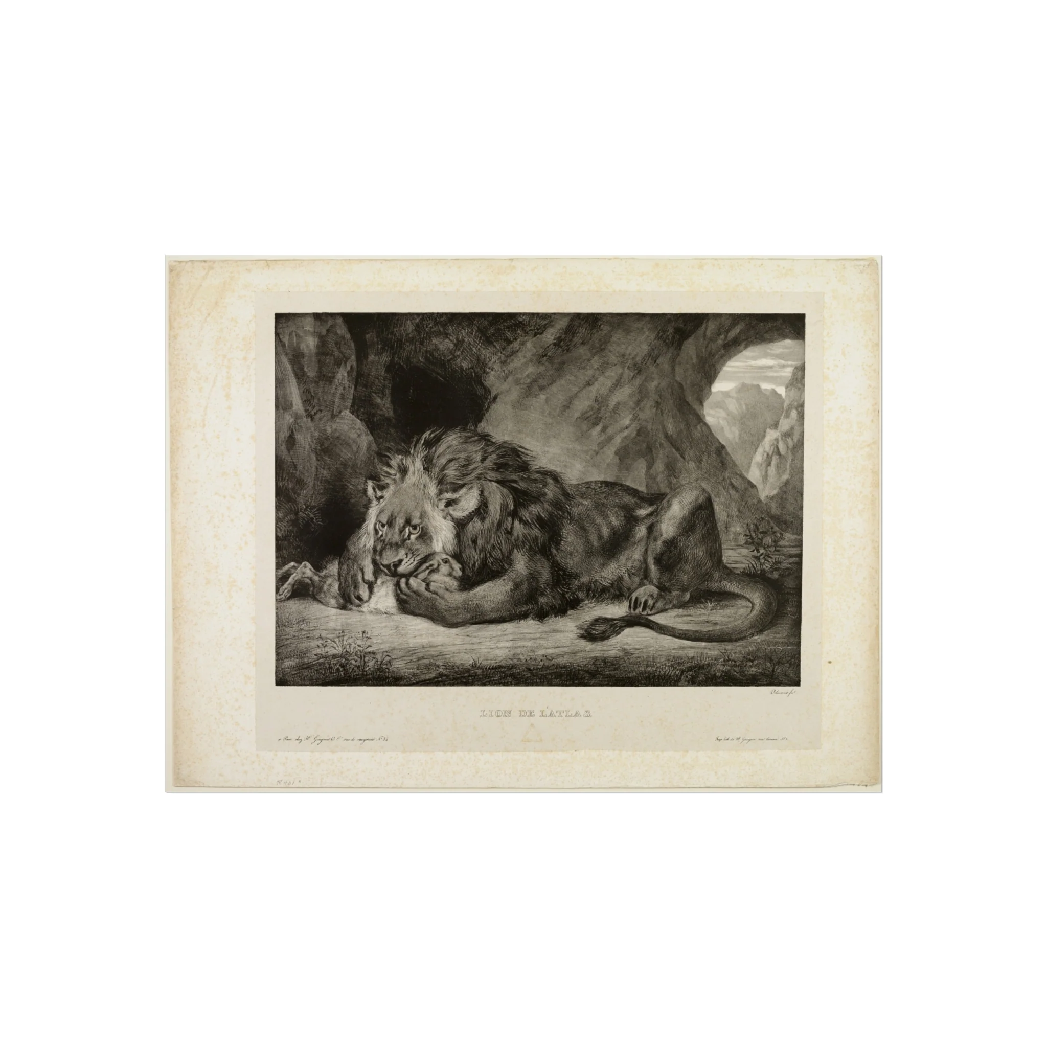 Eugène Delacroix - Lion of the Atlas Mountains | Fine Art Poster - Image 3