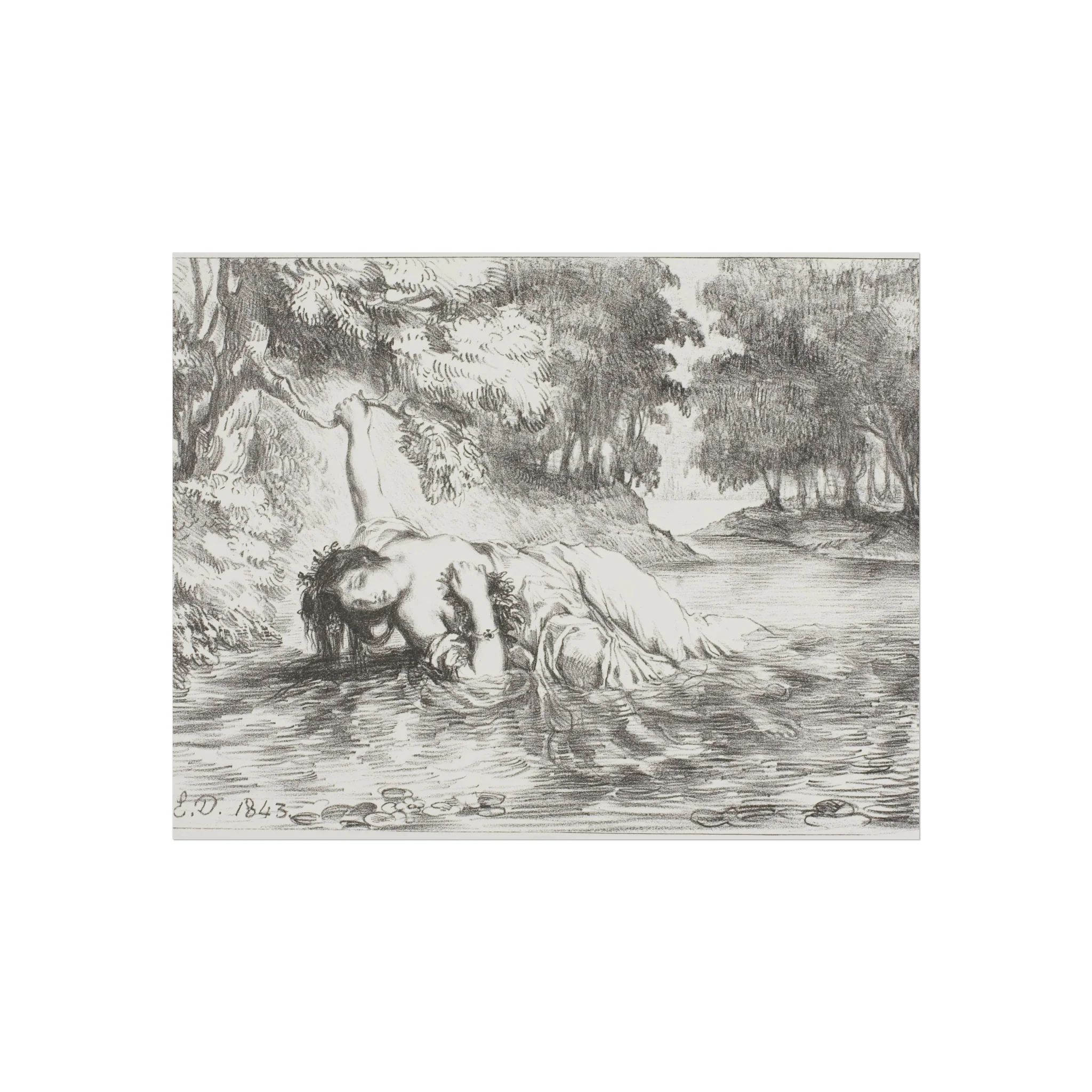 Eugène Delacroix - Ophelia's Death | Fine Art Poster