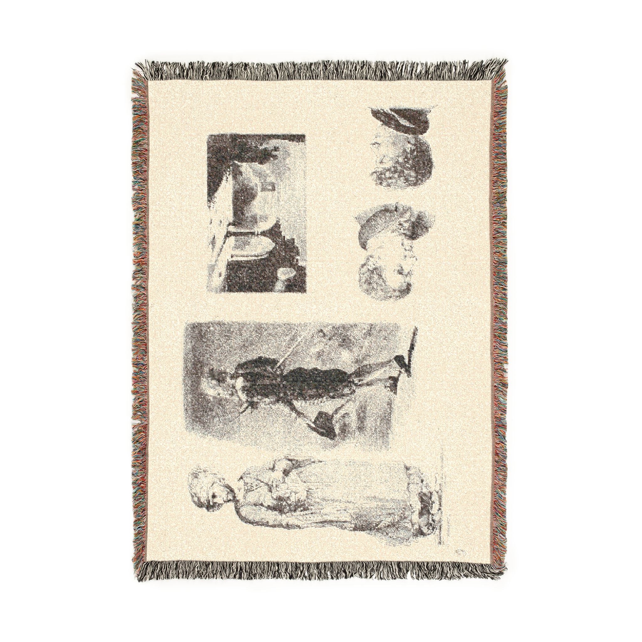 Eugène Delacroix - Sheet of Sketches | Woven Tapestry Blanket - Image 6