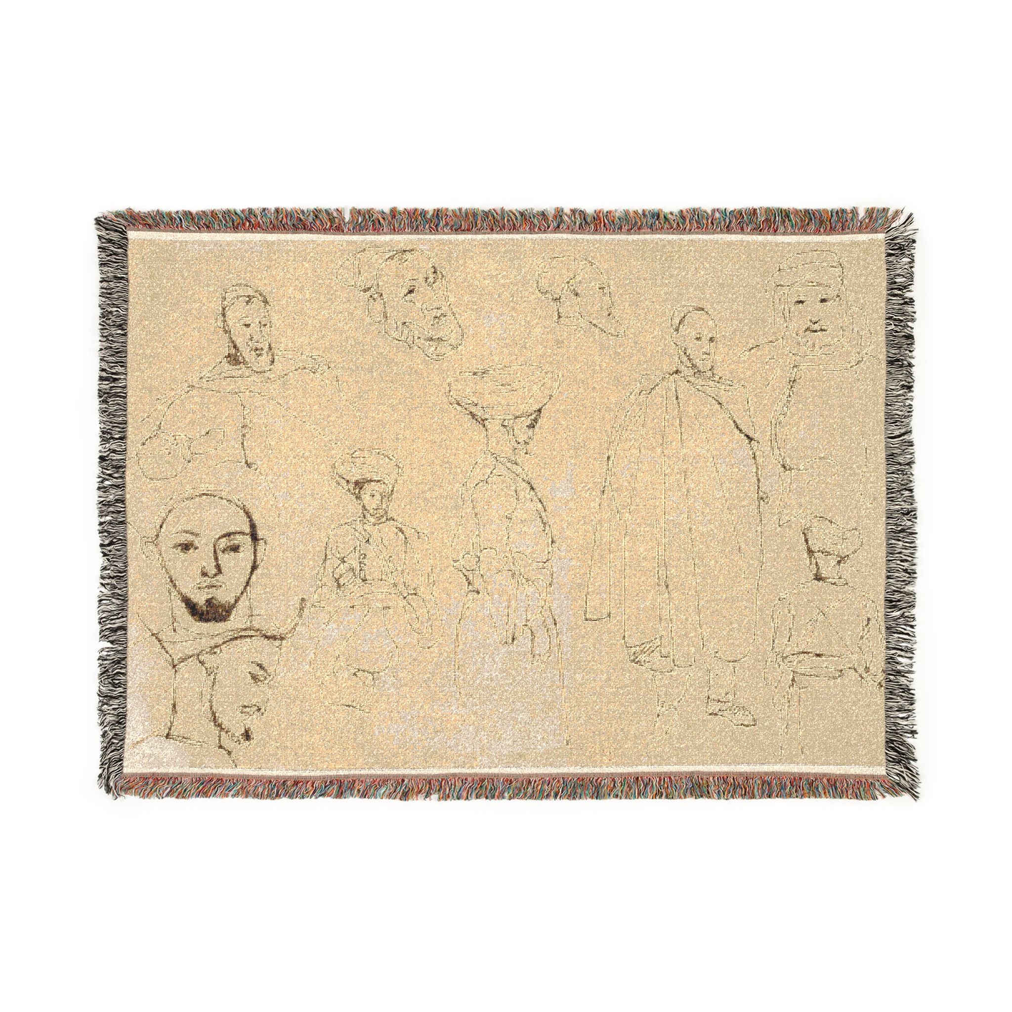 Eugène Delacroix - Sketches of Algerian Men | Woven Tapestry Blanket