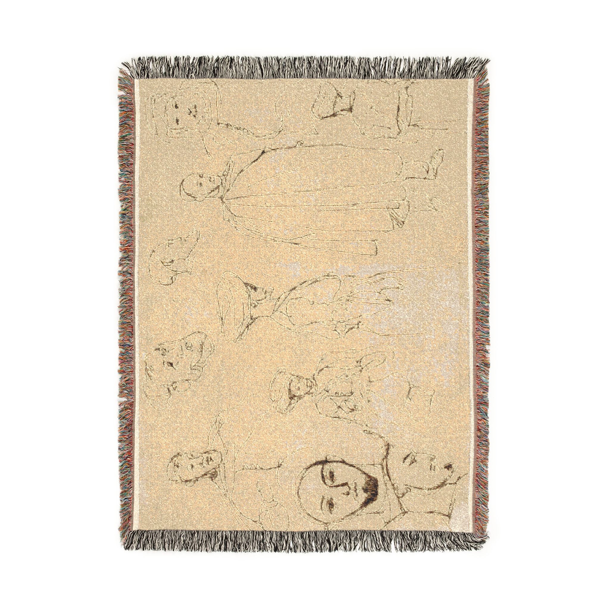 Eugène Delacroix - Sketches of Algerian Men | Woven Tapestry Blanket - Image 11