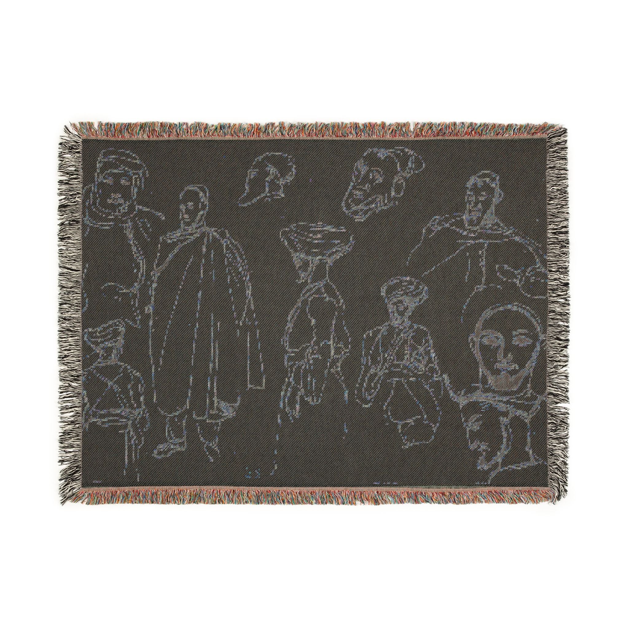 Eugène Delacroix - Sketches of Algerian Men | Woven Tapestry Blanket - Image 12