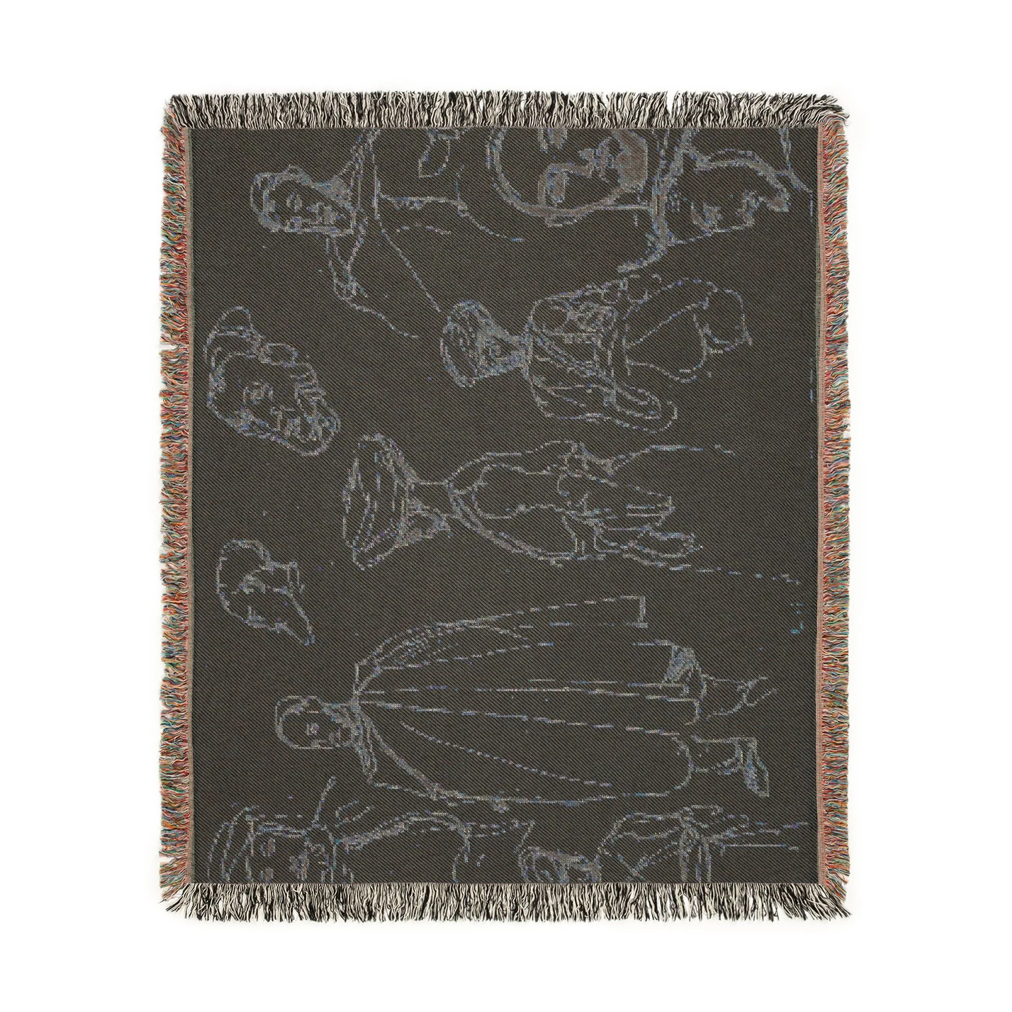 Eugène Delacroix - Sketches of Algerian Men | Woven Tapestry Blanket - Image 9