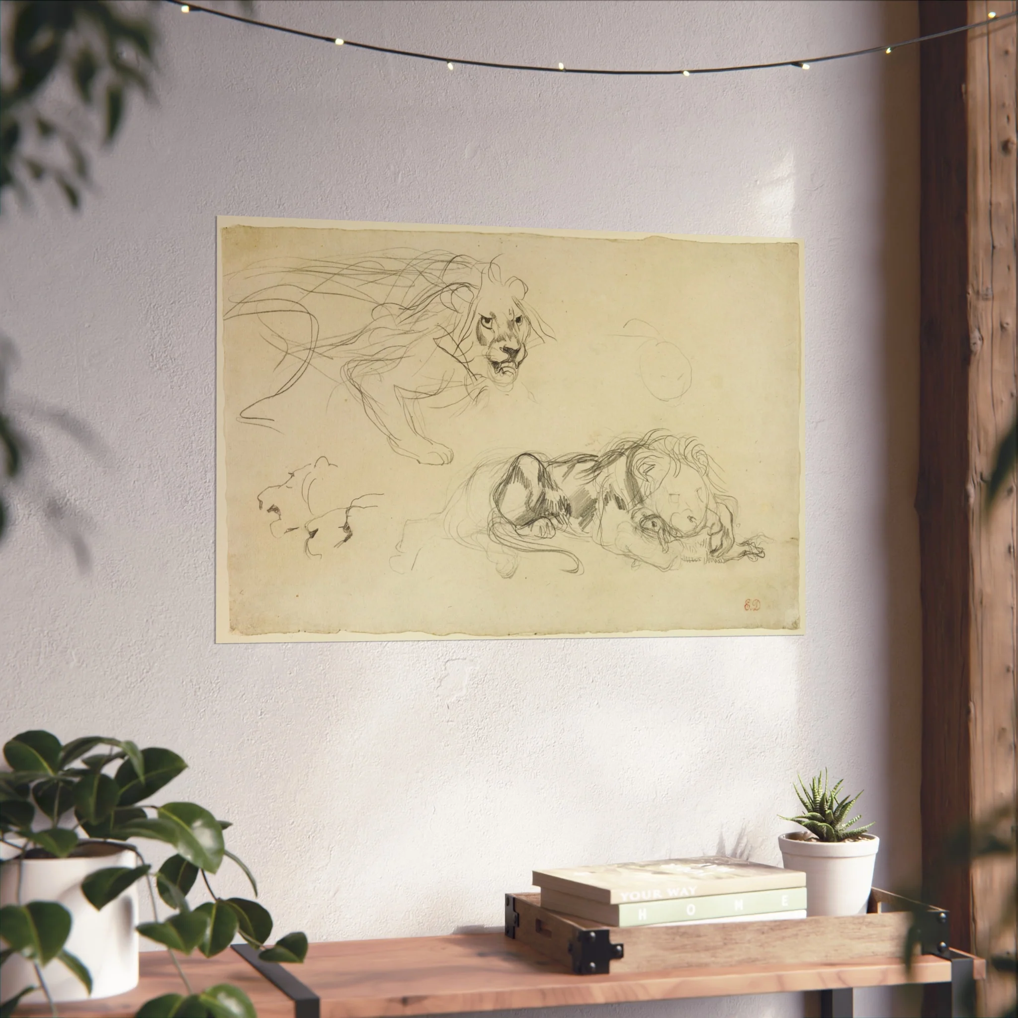 Eugène Delacroix - Studies of Lions | Fine Art Poster - Image 12