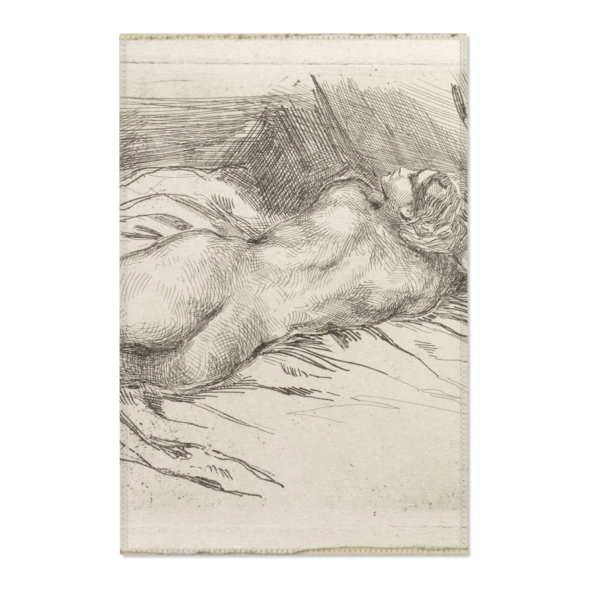 Eugène Delacroix - Study of a Woman Seen from the Back | Area Rug