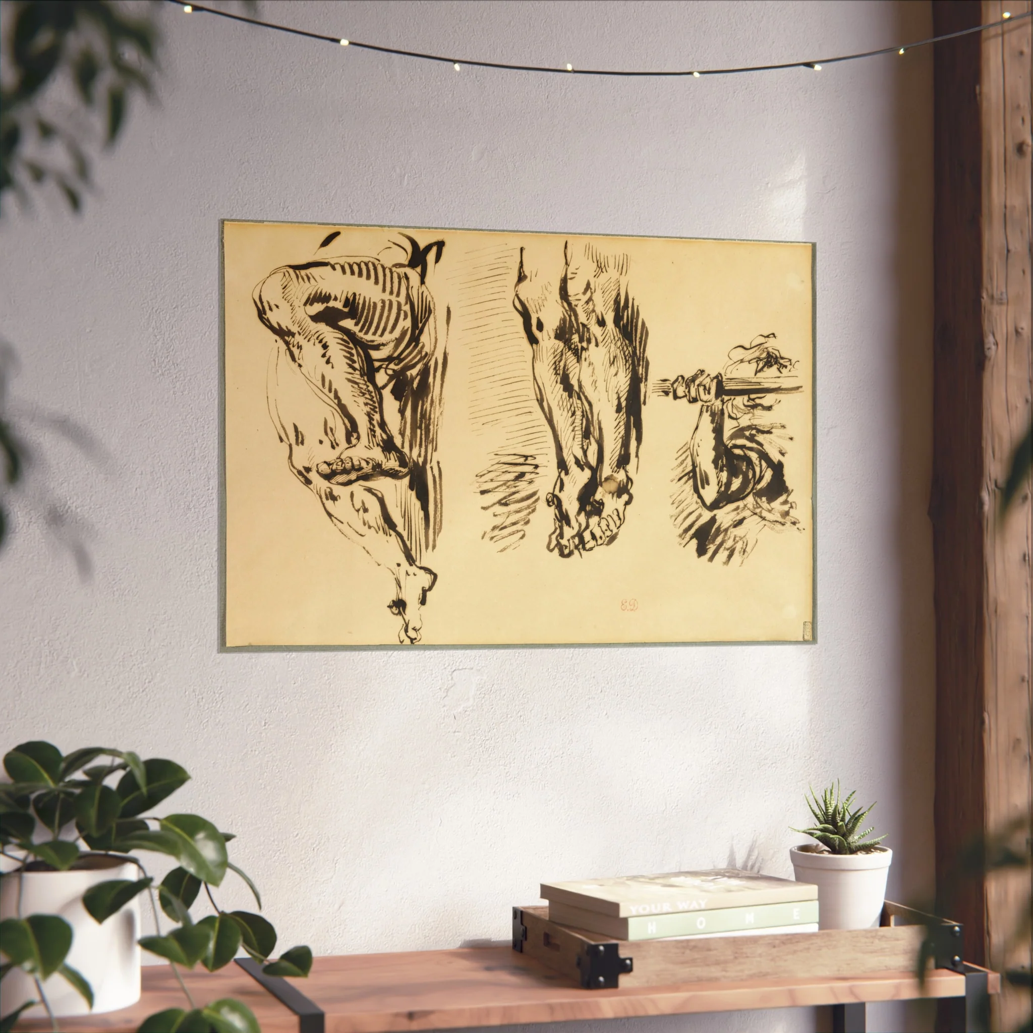 Eugène Delacroix - Study of Arms and Legs of Christ Crucified | Fine Art Poster - Image 12