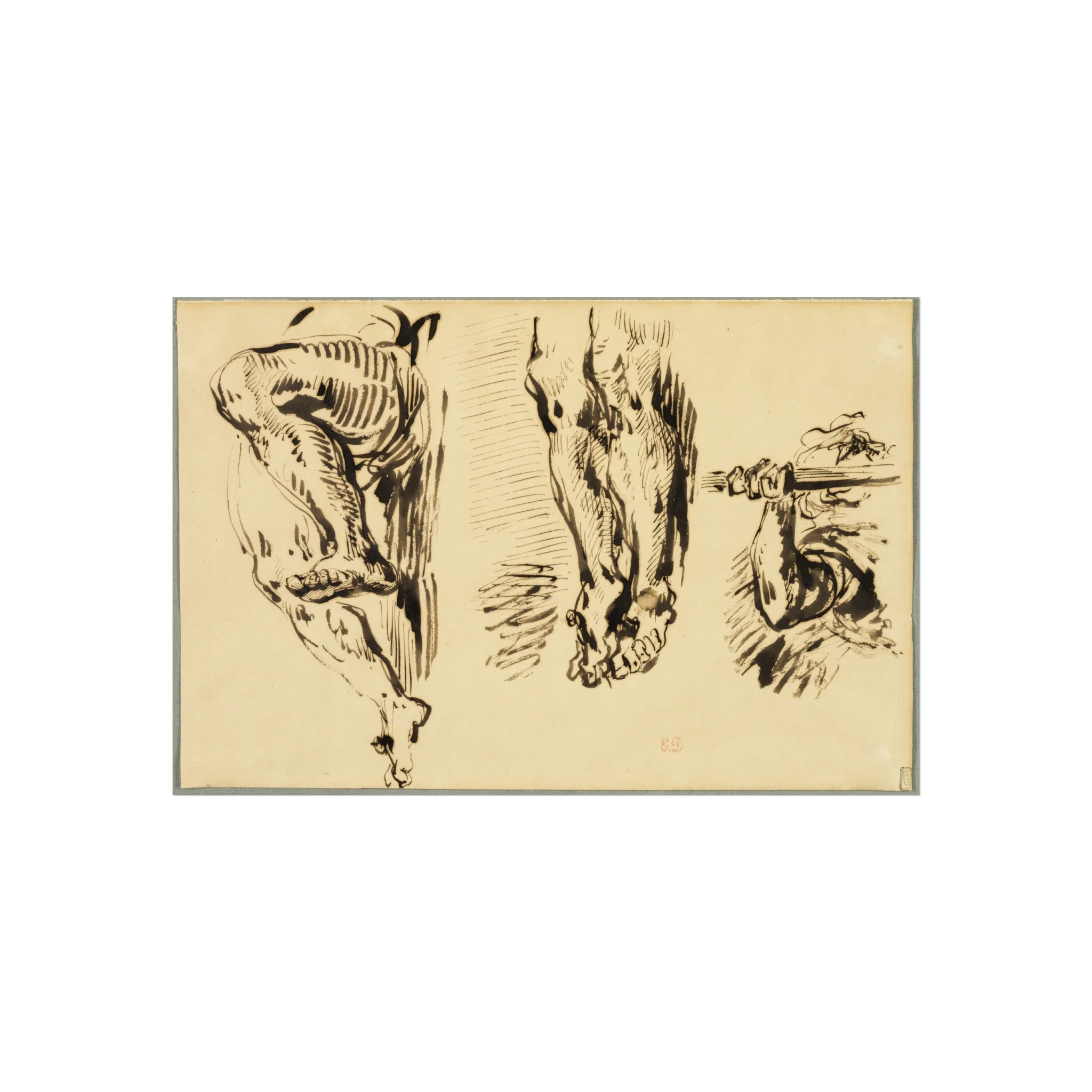 Eugène Delacroix - Study of Arms and Legs of Christ Crucified | Fine Art Poster - Image 4
