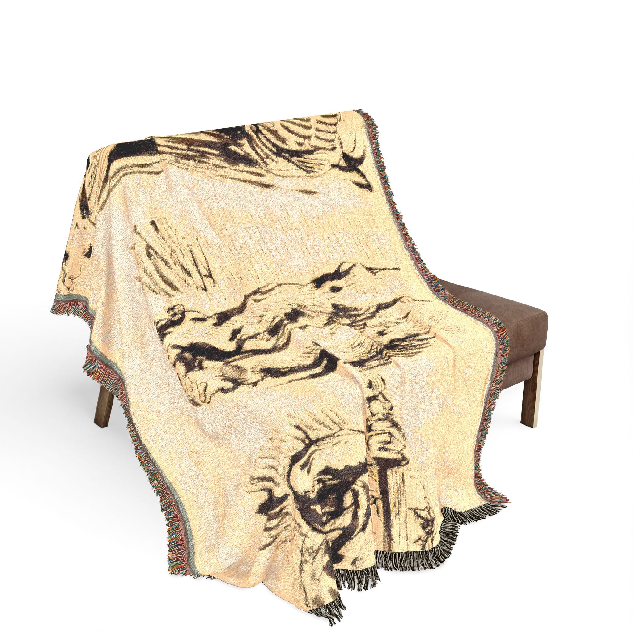 Eugène Delacroix - Study of Arms and Legs of Christ Crucified | Woven Tapestry Blanket - Image 3