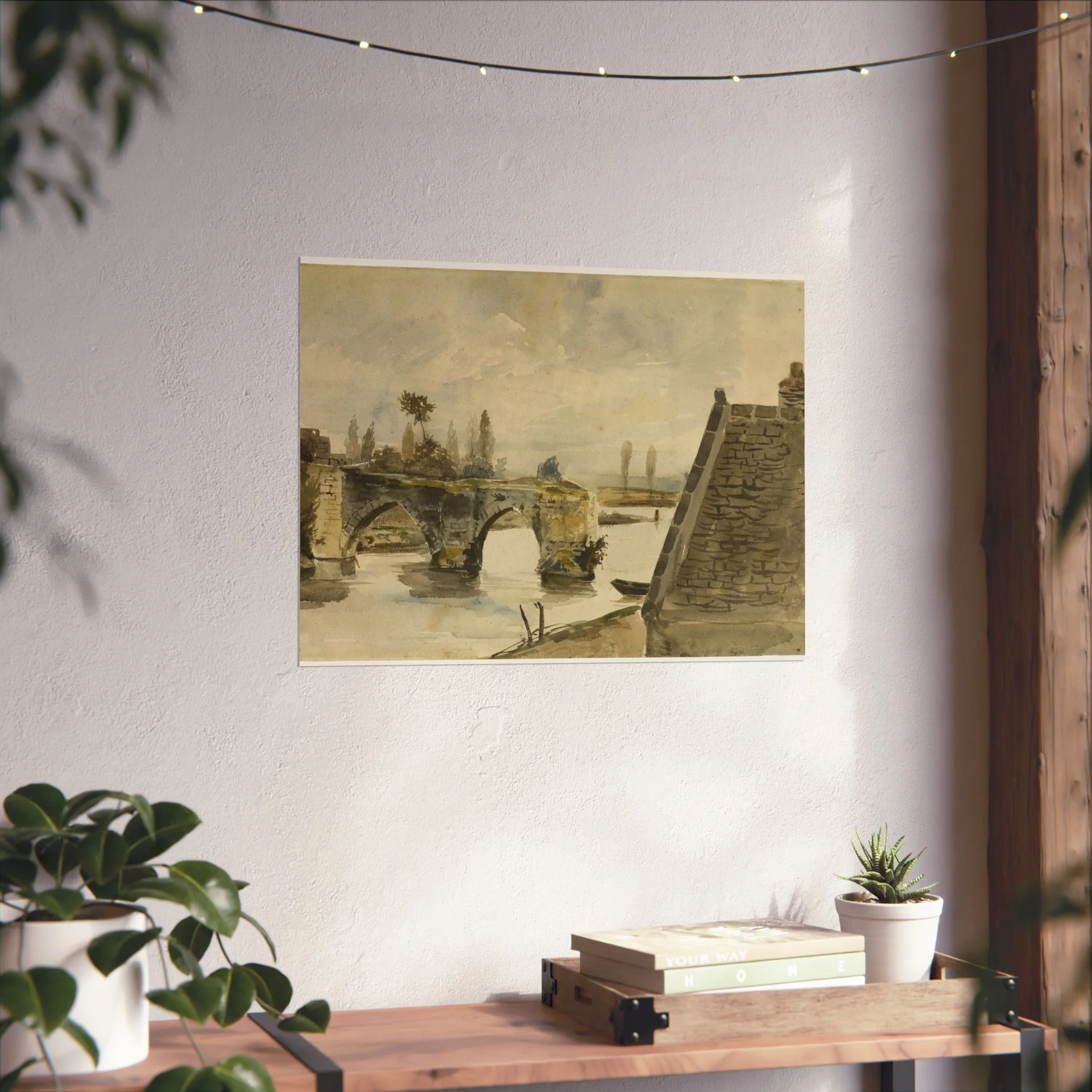 Eugène Delacroix - The Old Bridge at Mantes | Fine Art Poster - Image 10