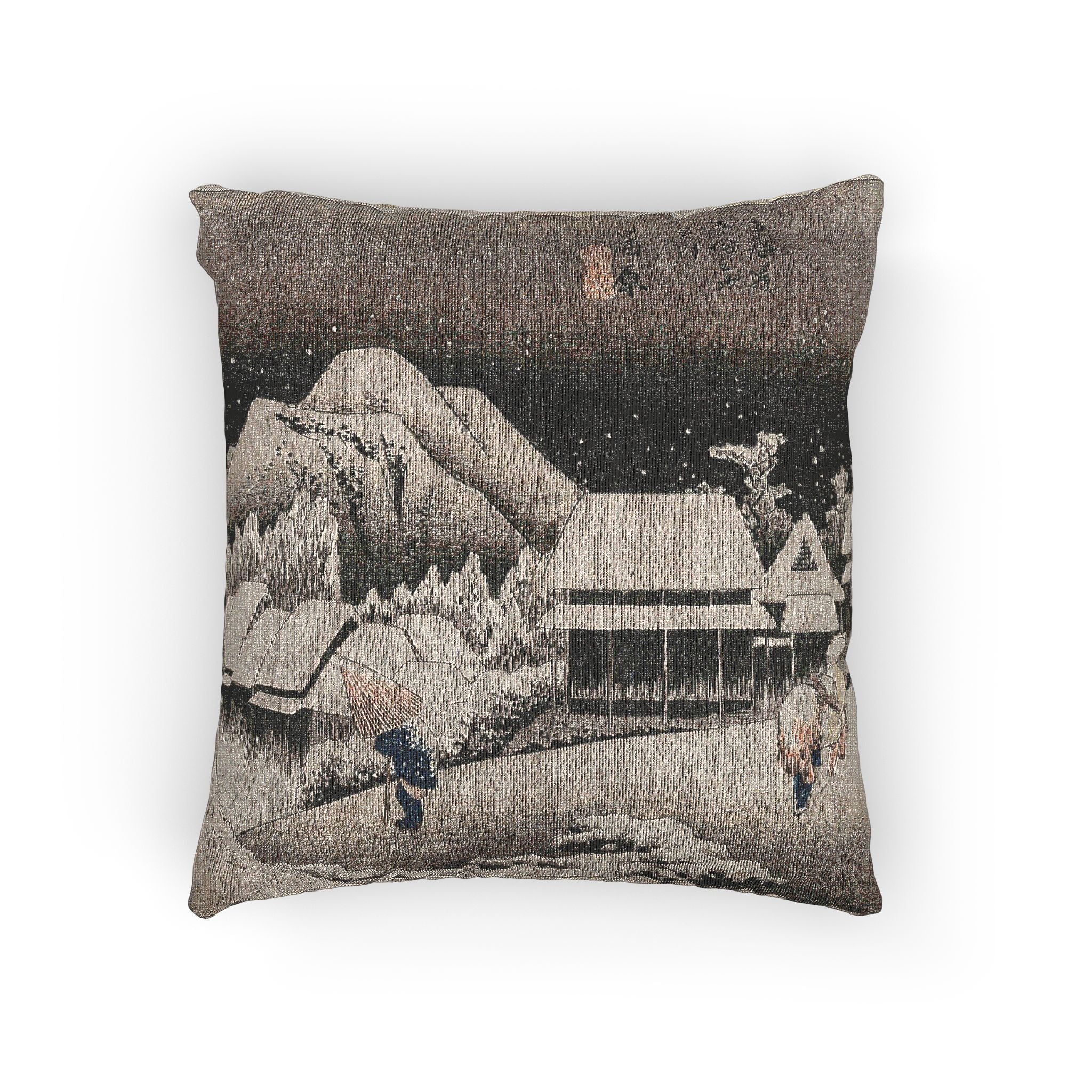 evening-snow-at-kambara-tokaido-utagawa-hiroshige | Woven Pillow