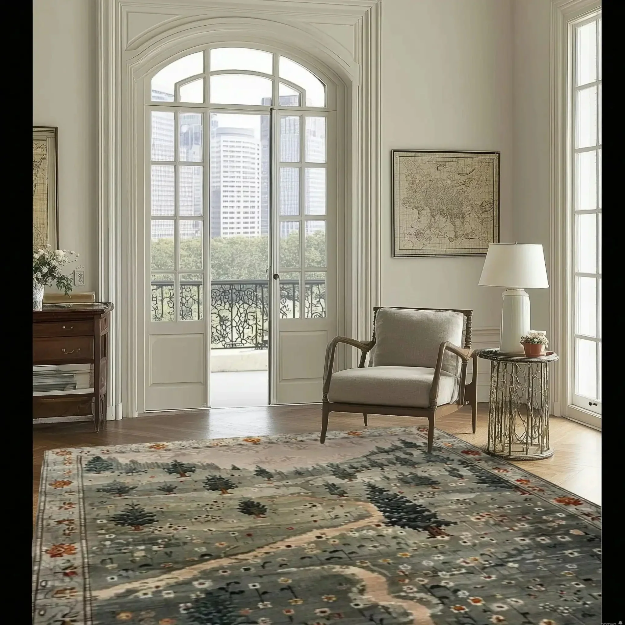 Evergreen Elegance Hand Tufted Rug - Image 3