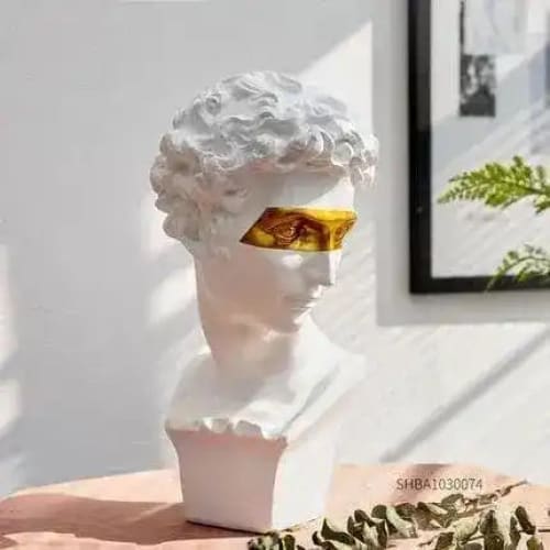 Eye Masked David Head Bust Statue - Image 3