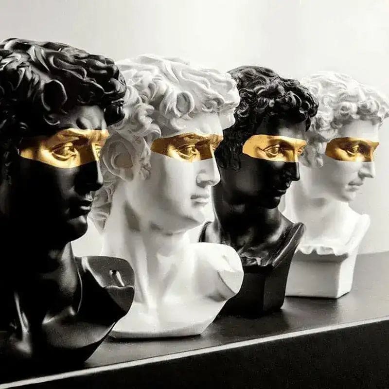 Eye Masked David Head Bust Statue - Image 4