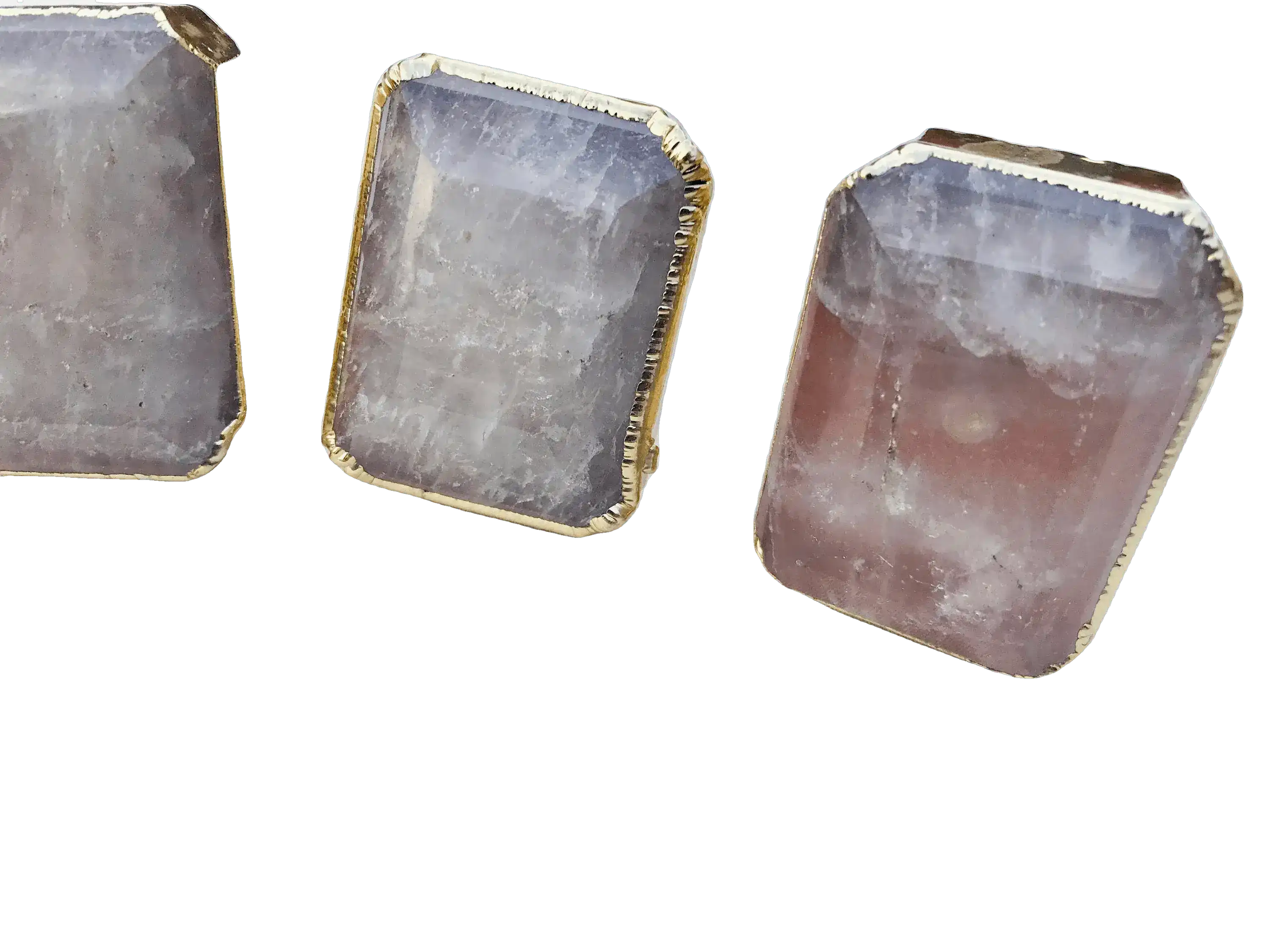 Faceted Clear Quartz Cabinet Door Pull Handle - Set of 4 - Image 5