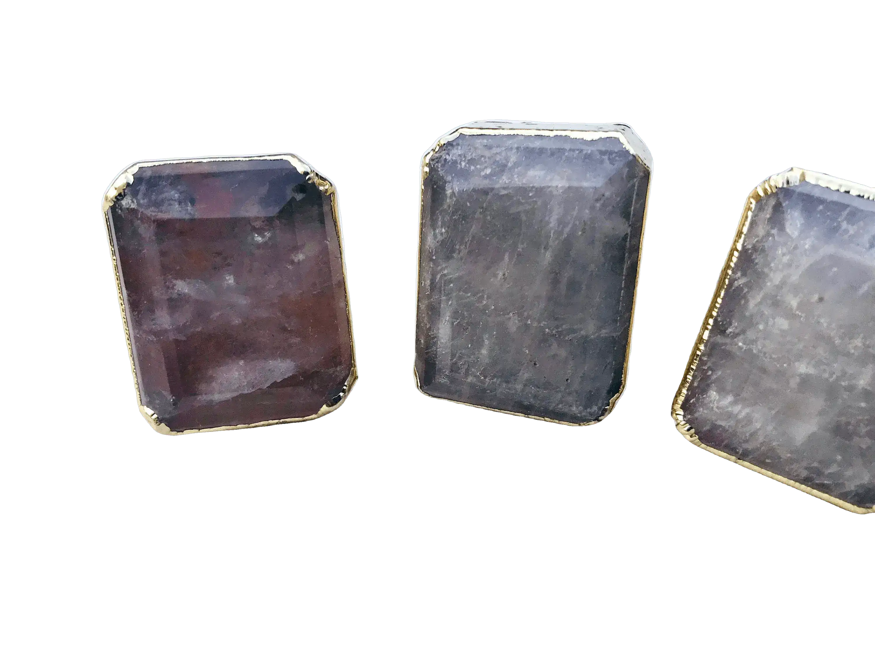 Faceted Clear Quartz Cabinet Door Pull Handle - Set of 4 - Image 7
