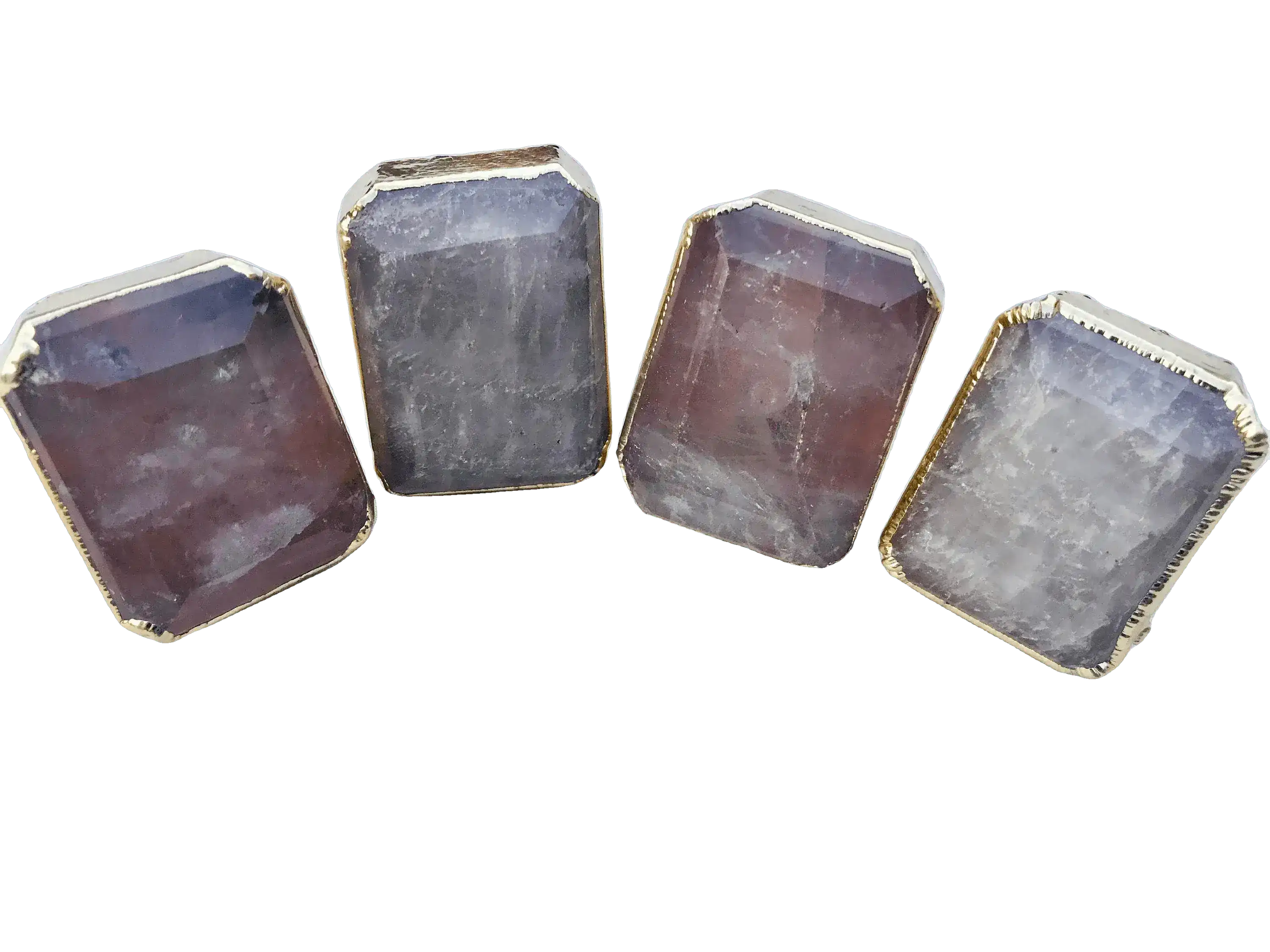 Faceted Clear Quartz Cabinet Door Pull Handle - Set of 4 - Image 9