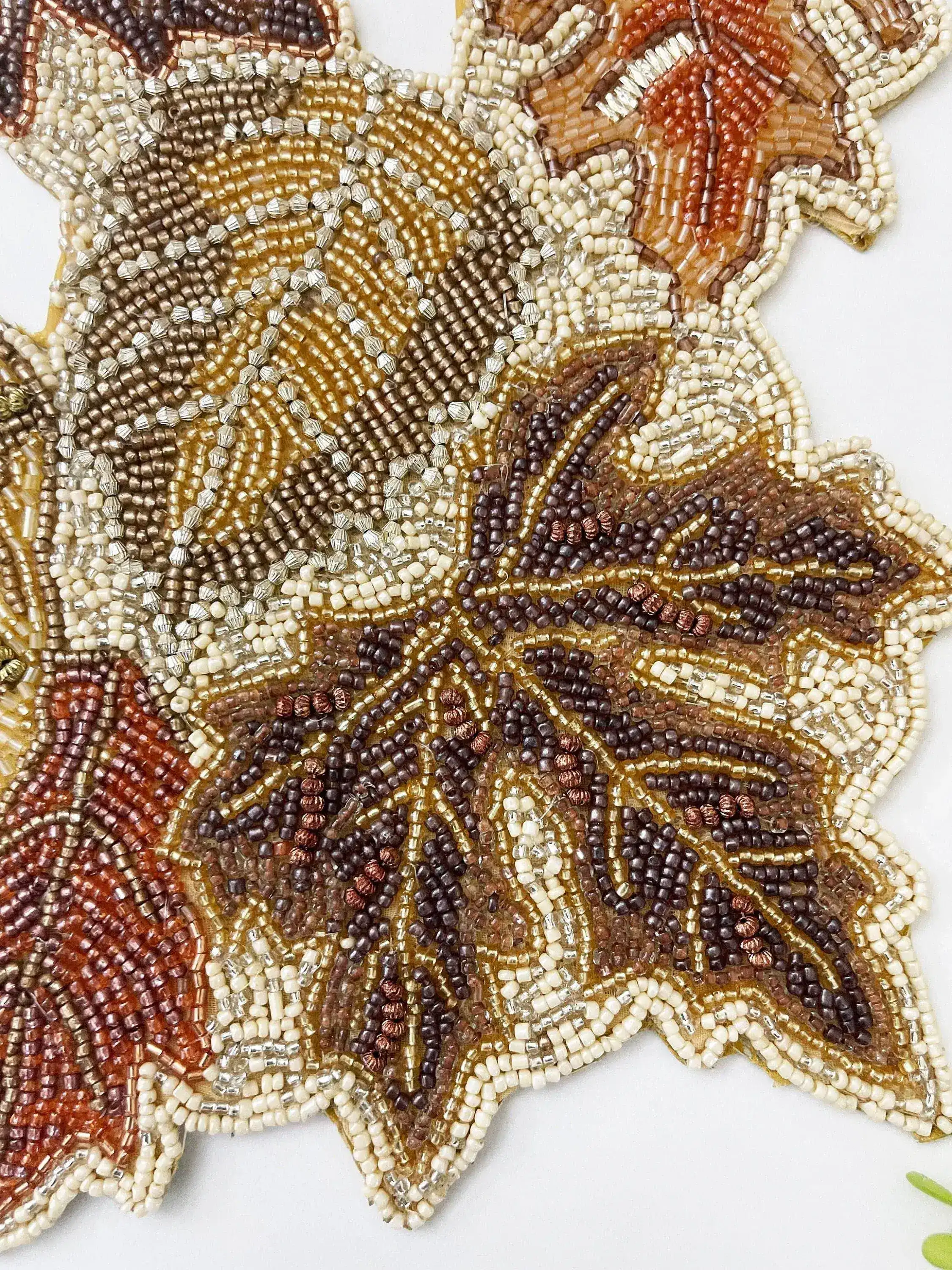 Fall Maple Leaf Beaded Table Runner - Image 9