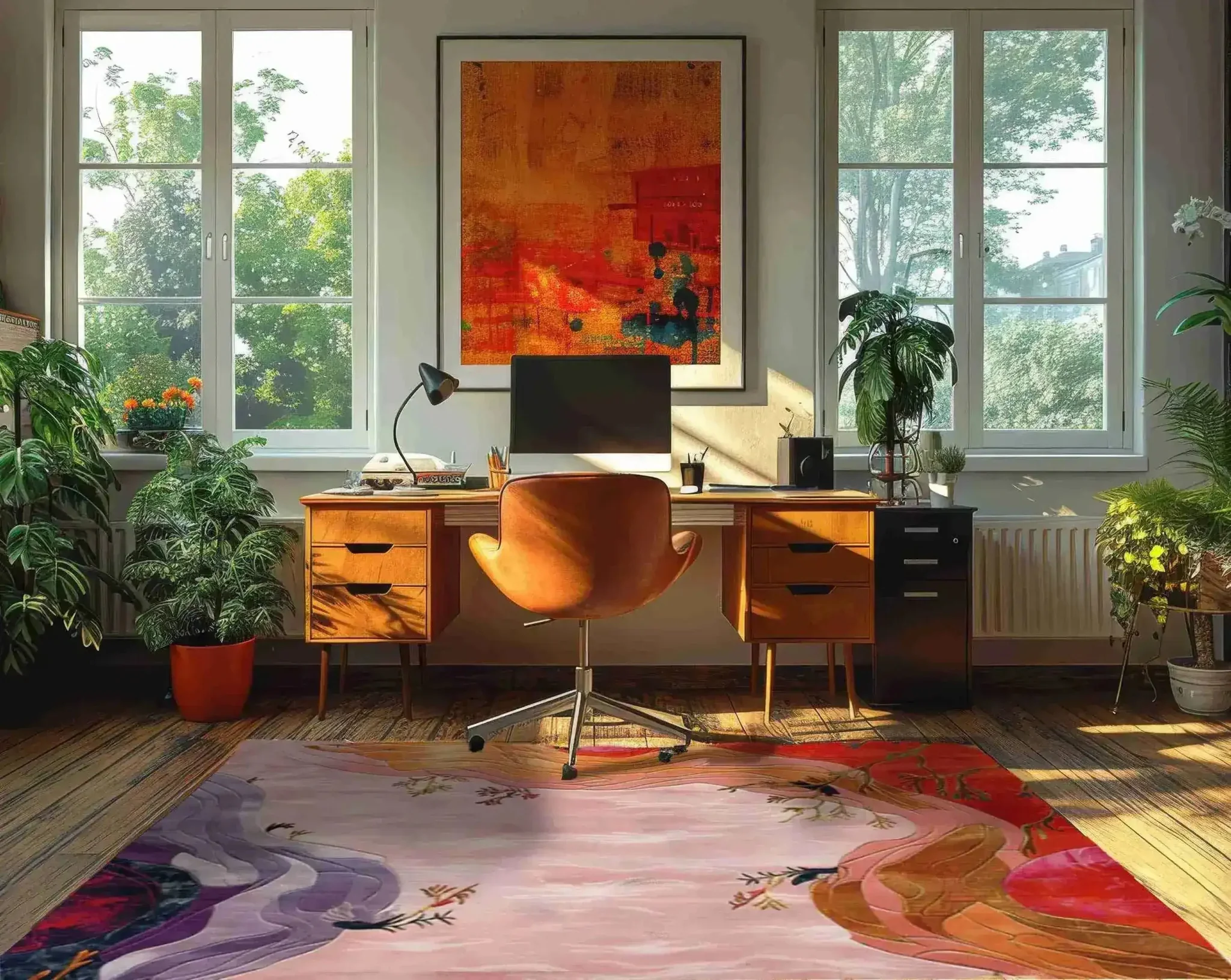 Fantasy Garden Tapestry Hand Tufted Rug - Image 3