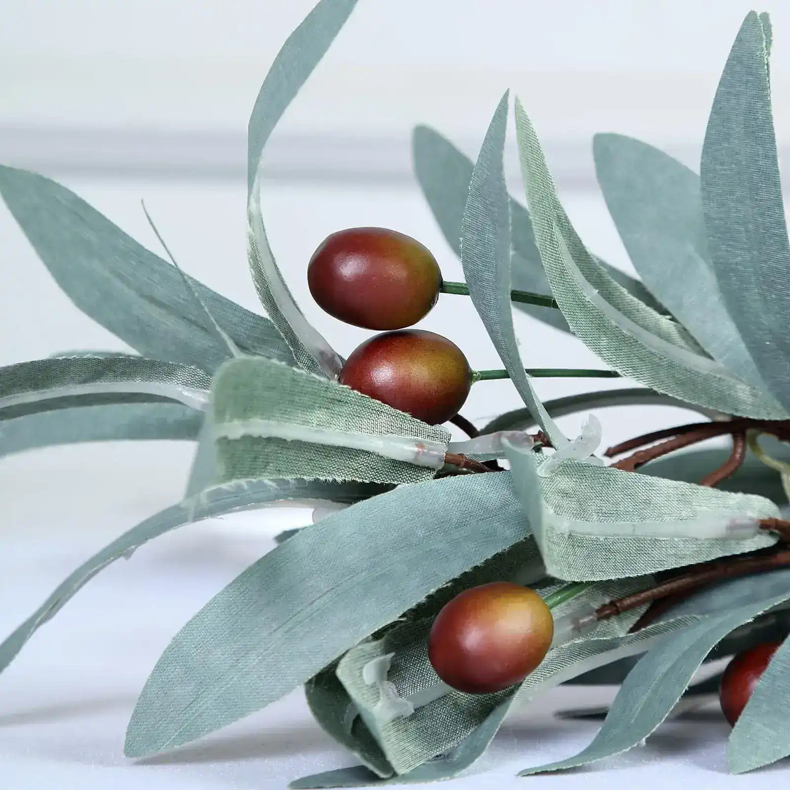 Faux Olive Branch Decorative Garland - Image 7