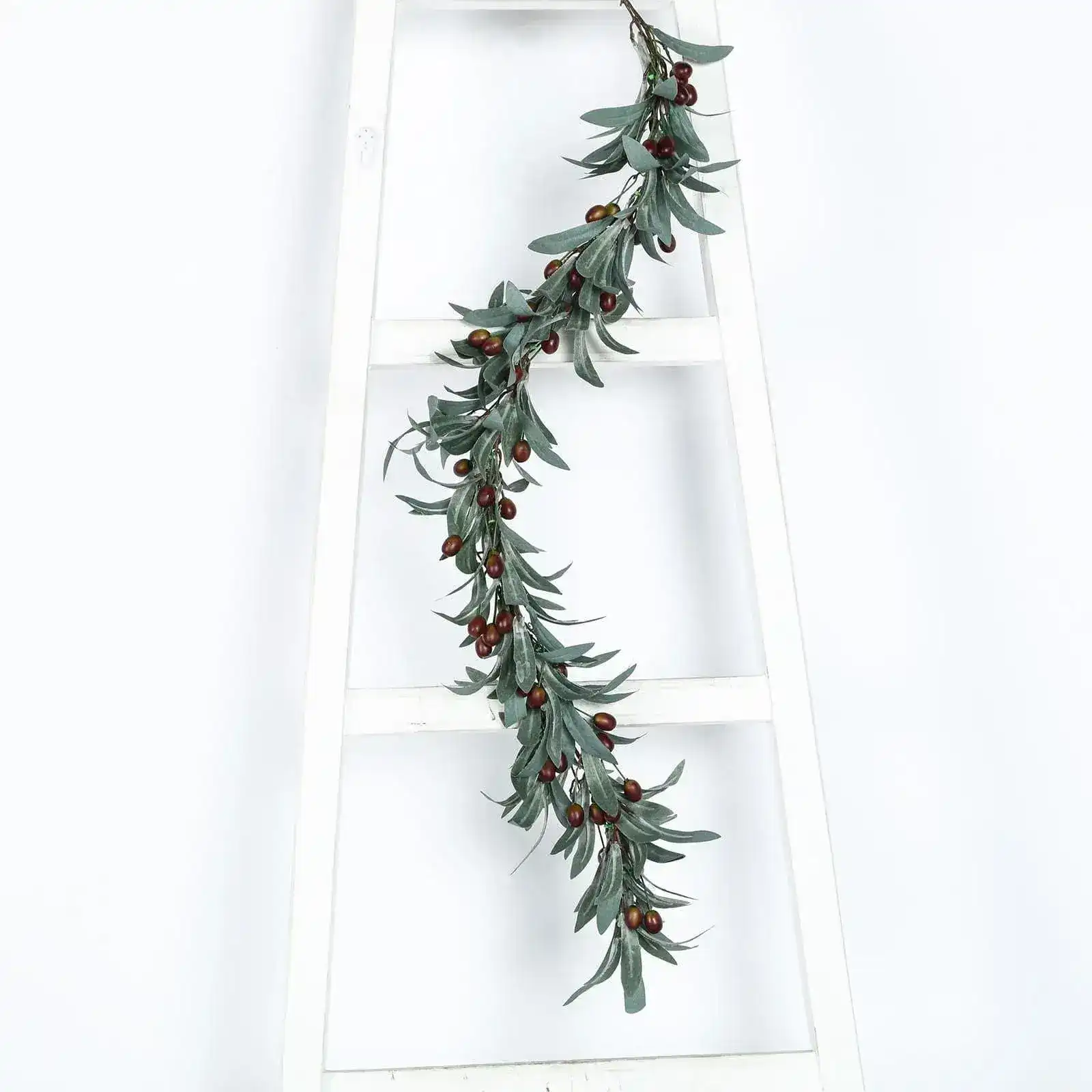 Faux Olive Branch Decorative Garland - Image 8