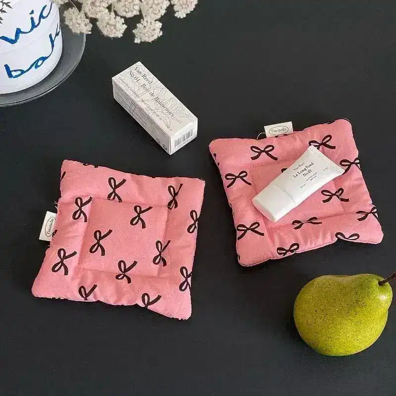 Feminine Bow Cotton Coaster - Image 3