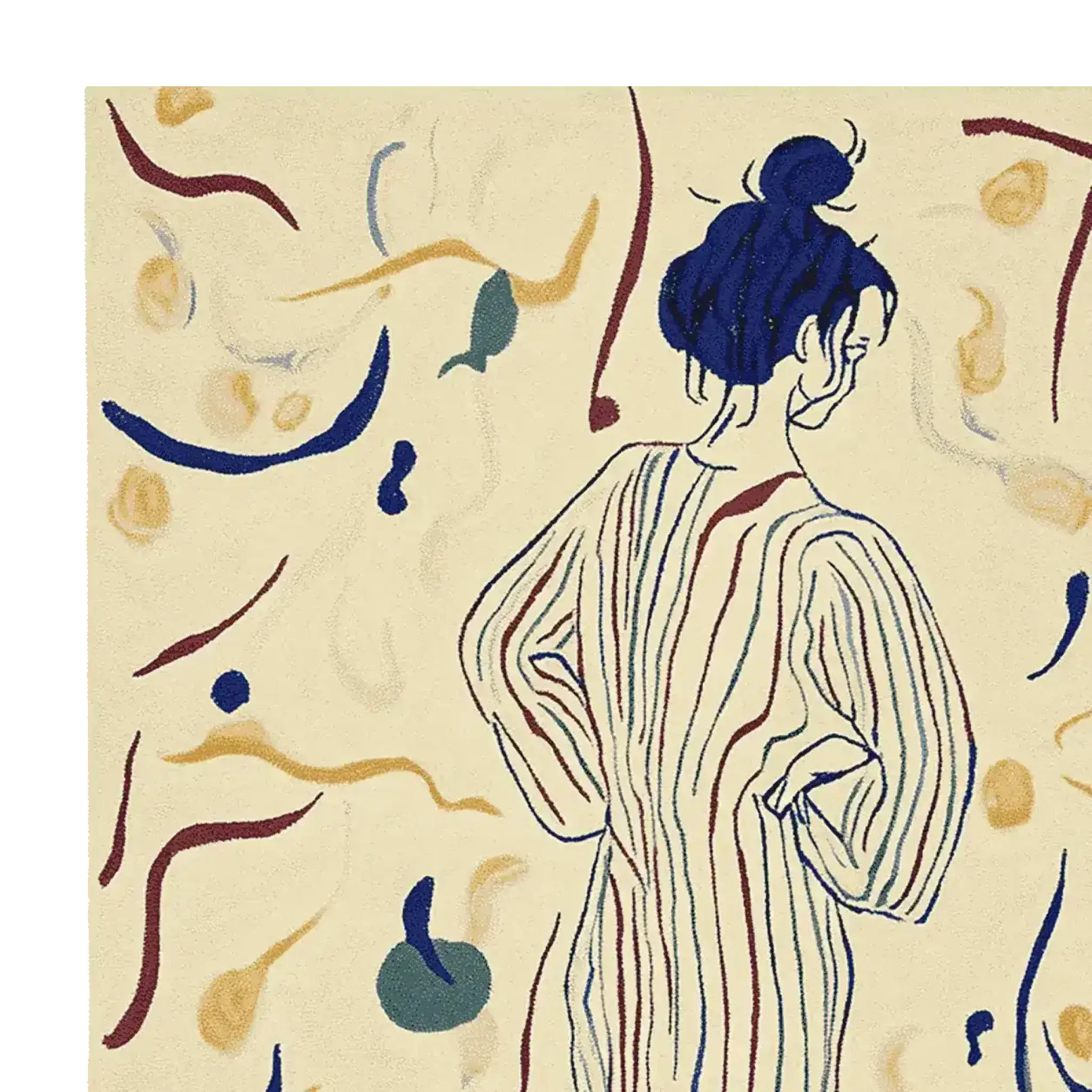 Figurative Thread Story Hand Tufted Rug - Image 5