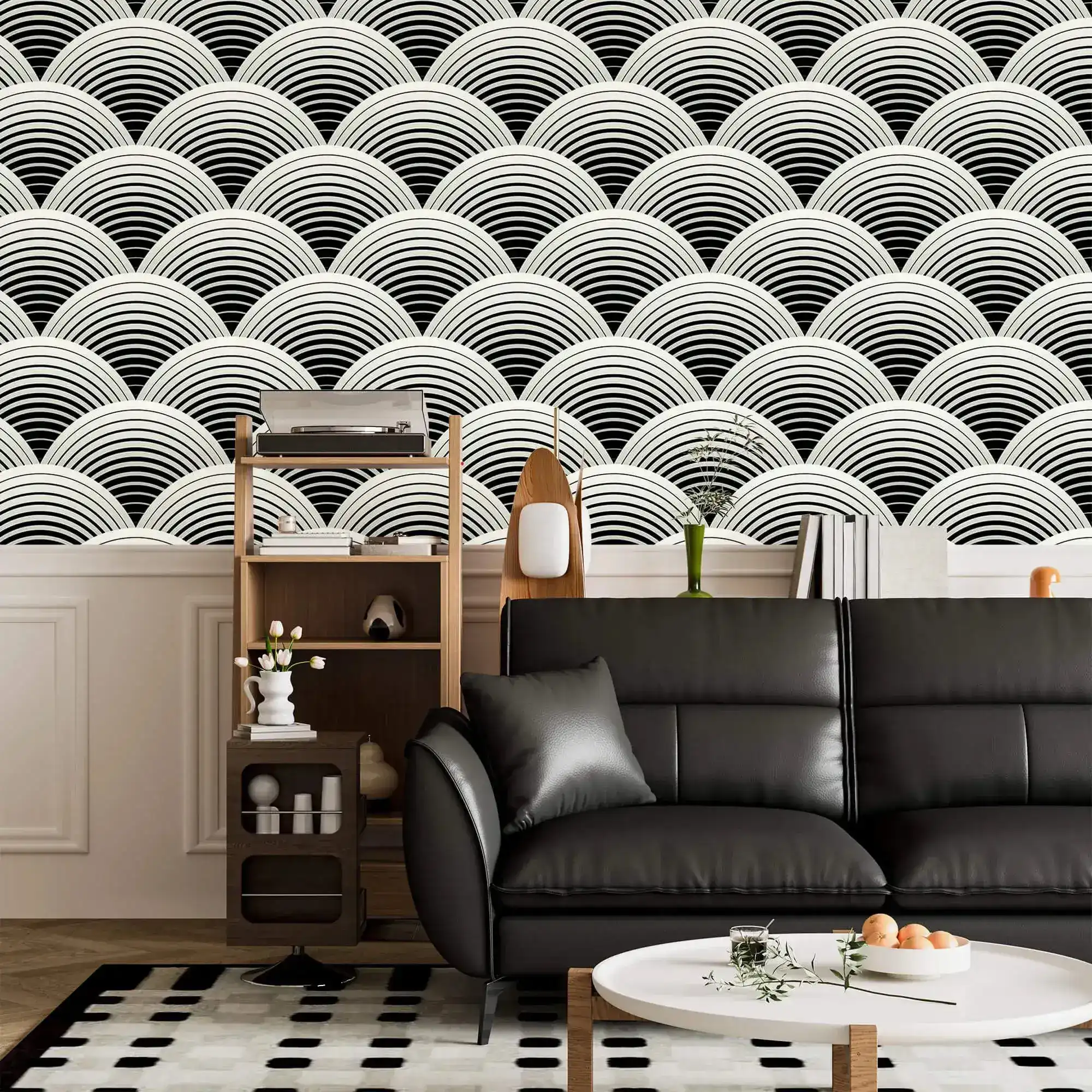 Fish Scale Art Deco Wallpaper - Image 3