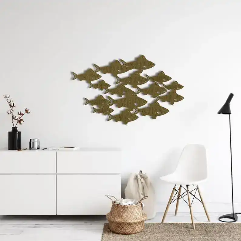 Fish Shoal Metal Wall Art - Image 5