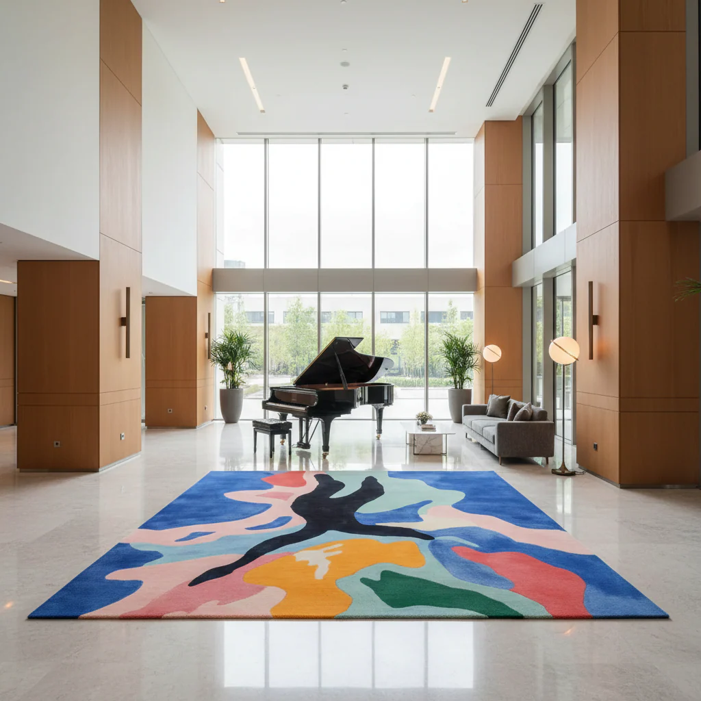Floating Form Field Hand Tufted Rug - Image 2
